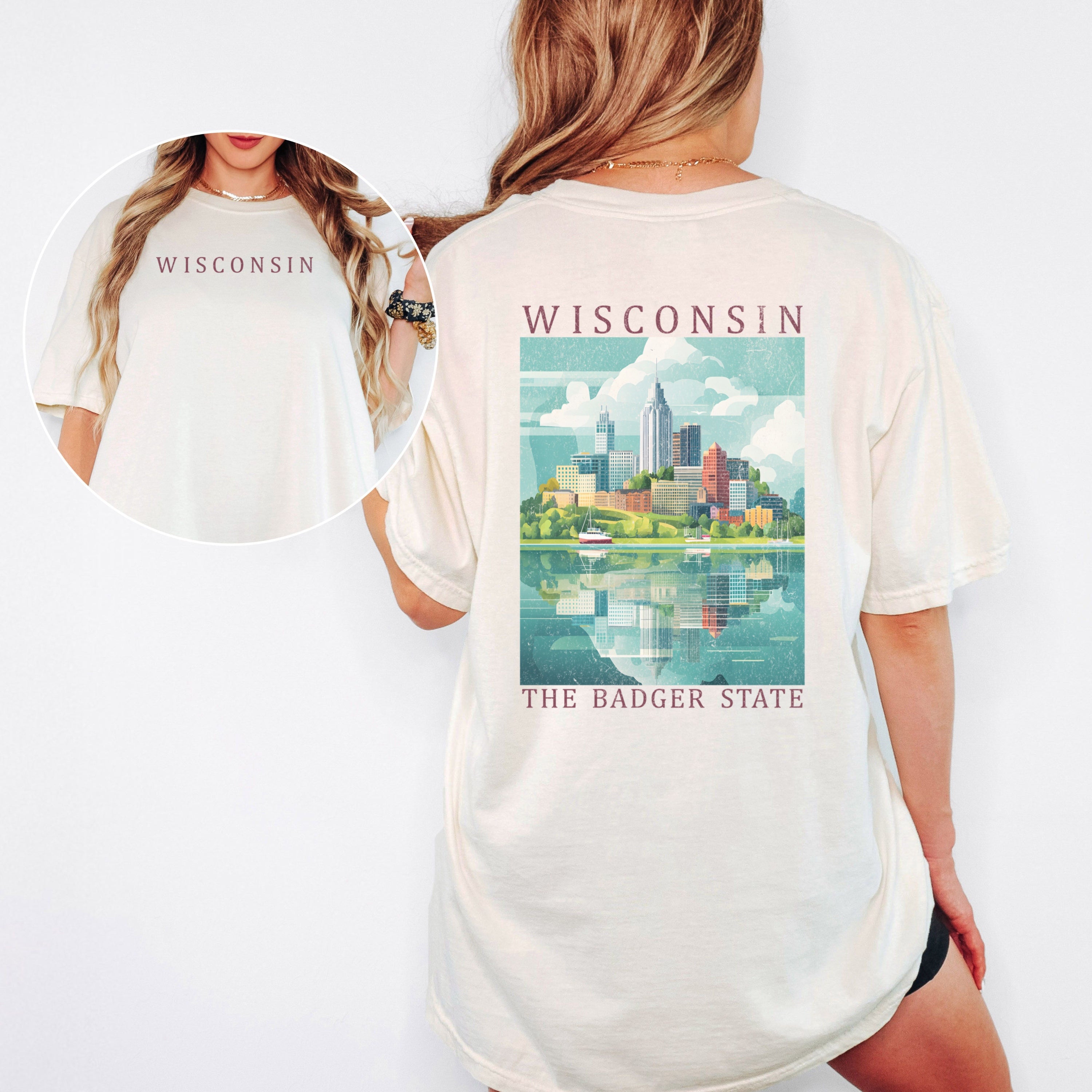 Wisconsin Scenic Poster Comfort Colors Shirt
