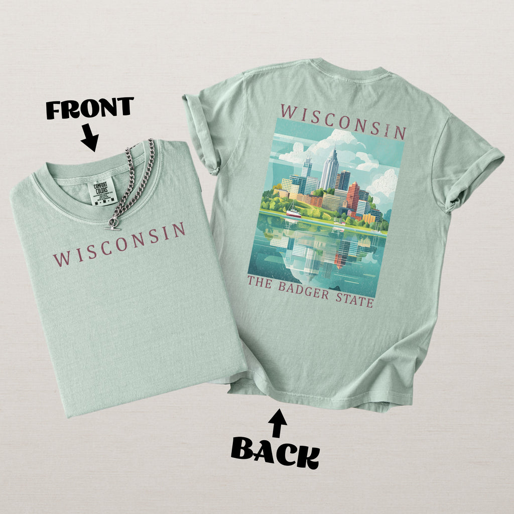 Wisconsin Scenic Poster Comfort Colors Shirt