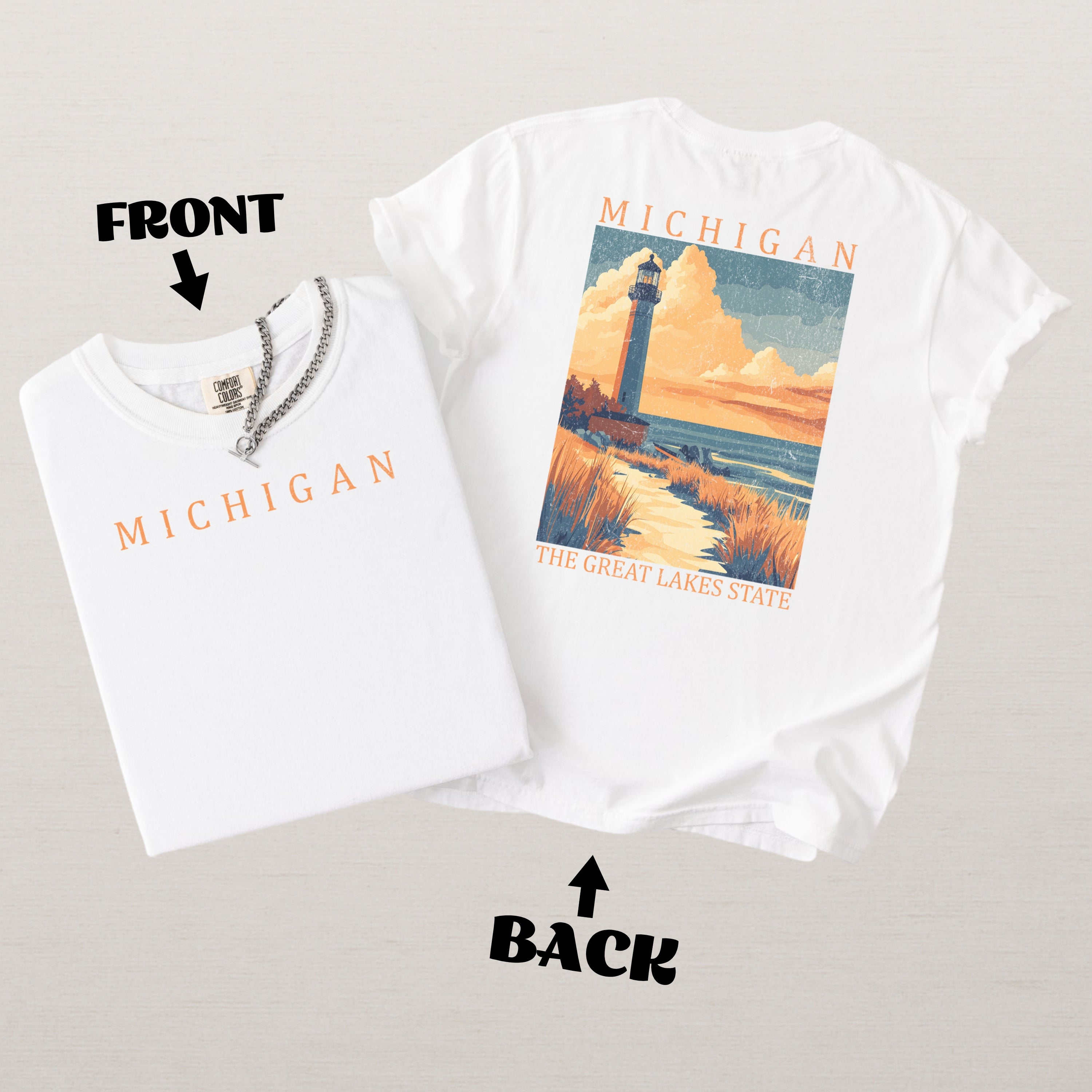 Michigan Scenic Poster Comfort Colors Shirt