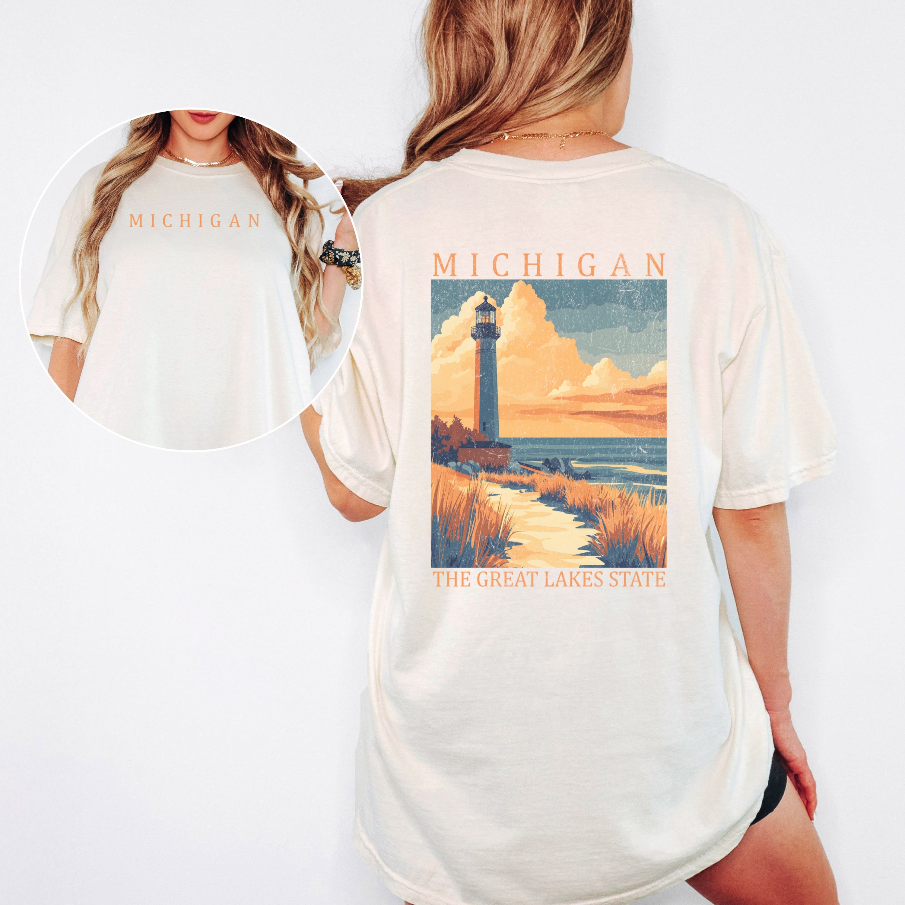 Michigan Scenic Poster Comfort Colors Shirt