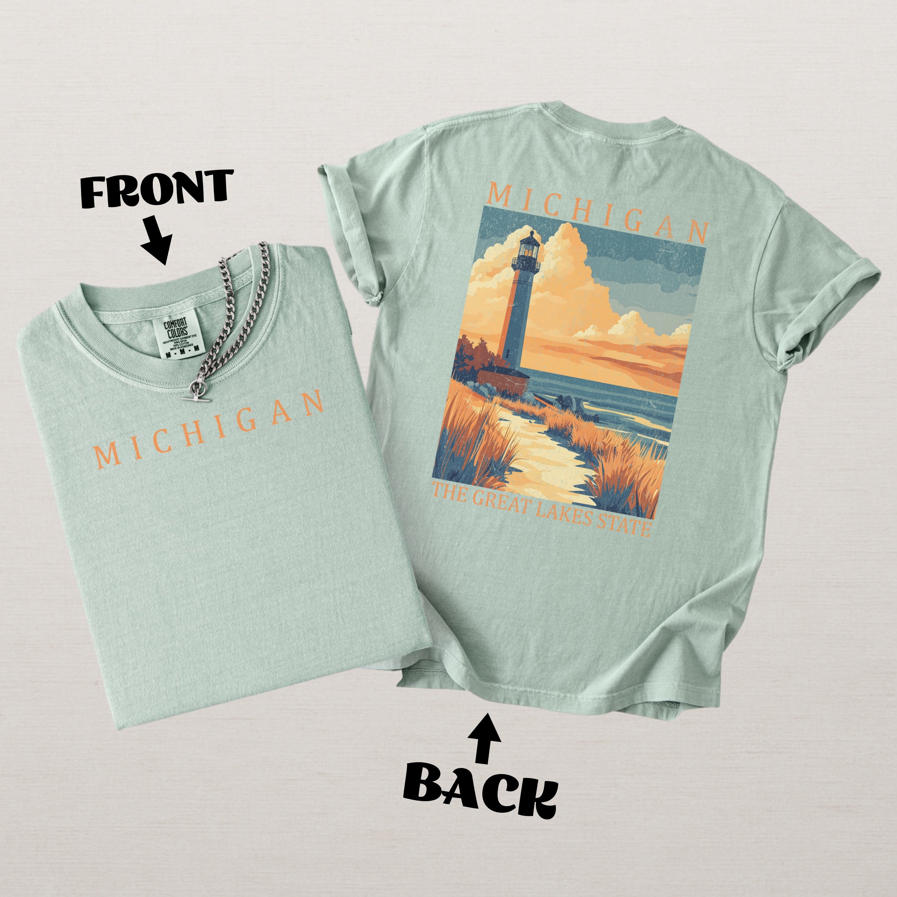 Michigan Scenic Poster Comfort Colors Shirt