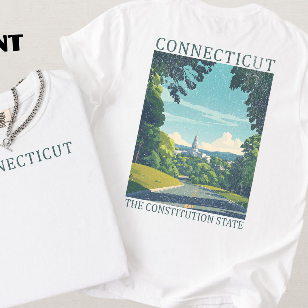 Connecticut Scenic Poster Comfort Colors Shirt