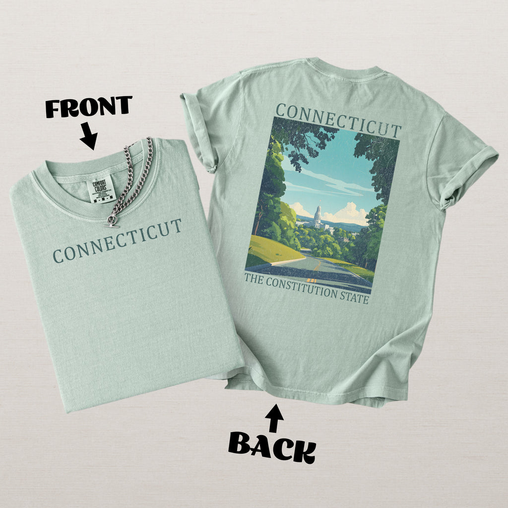 Connecticut Scenic Poster Comfort Colors Shirt
