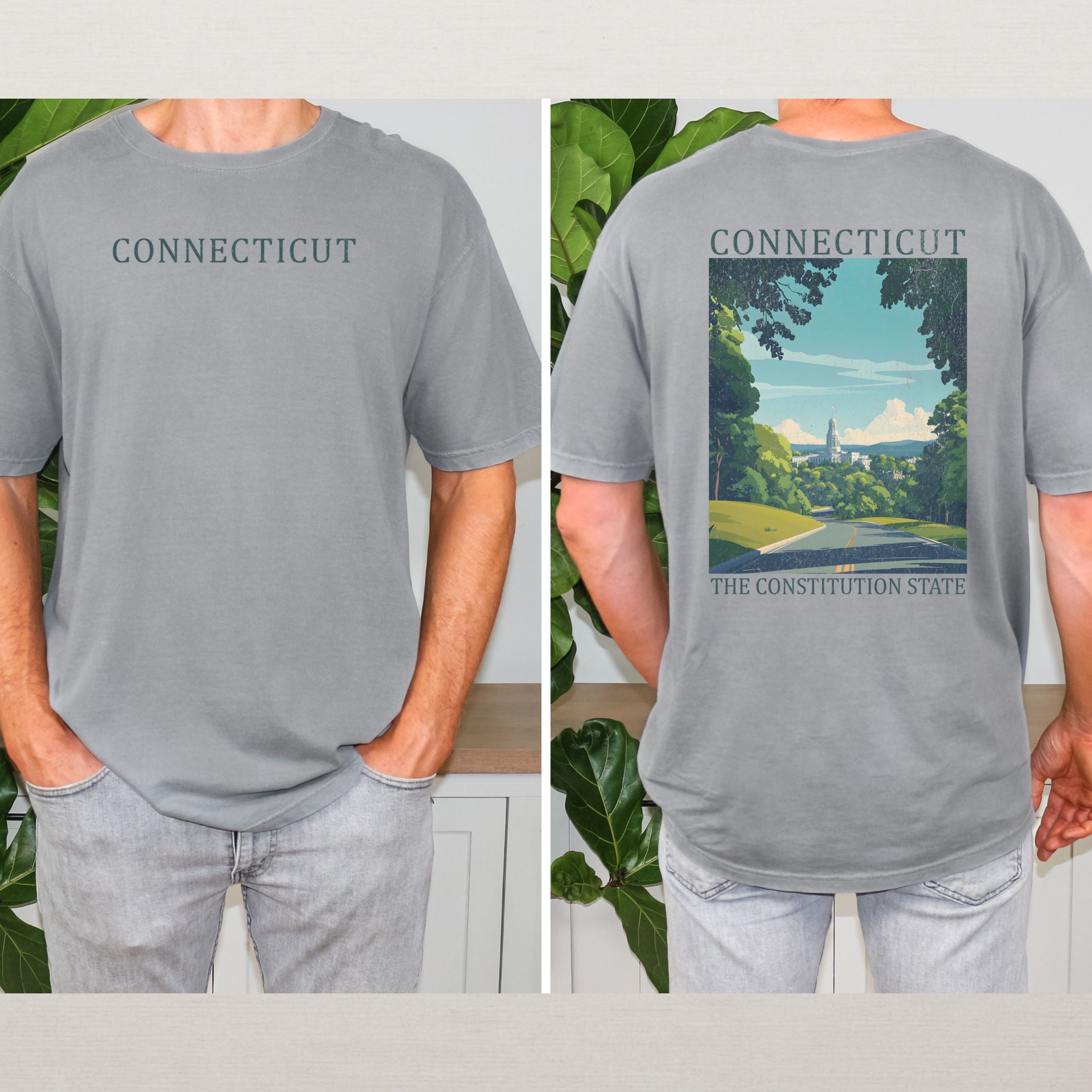Connecticut Scenic Poster Comfort Colors Shirt