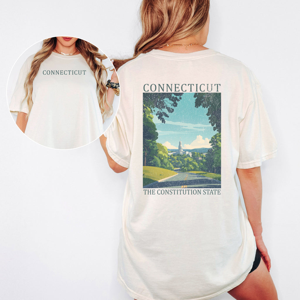 Connecticut Scenic Poster Comfort Colors Shirt