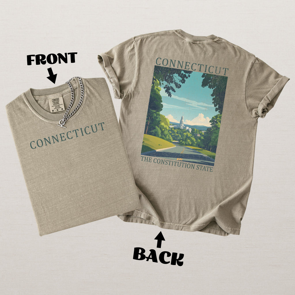 Connecticut Scenic Poster Comfort Colors Shirt