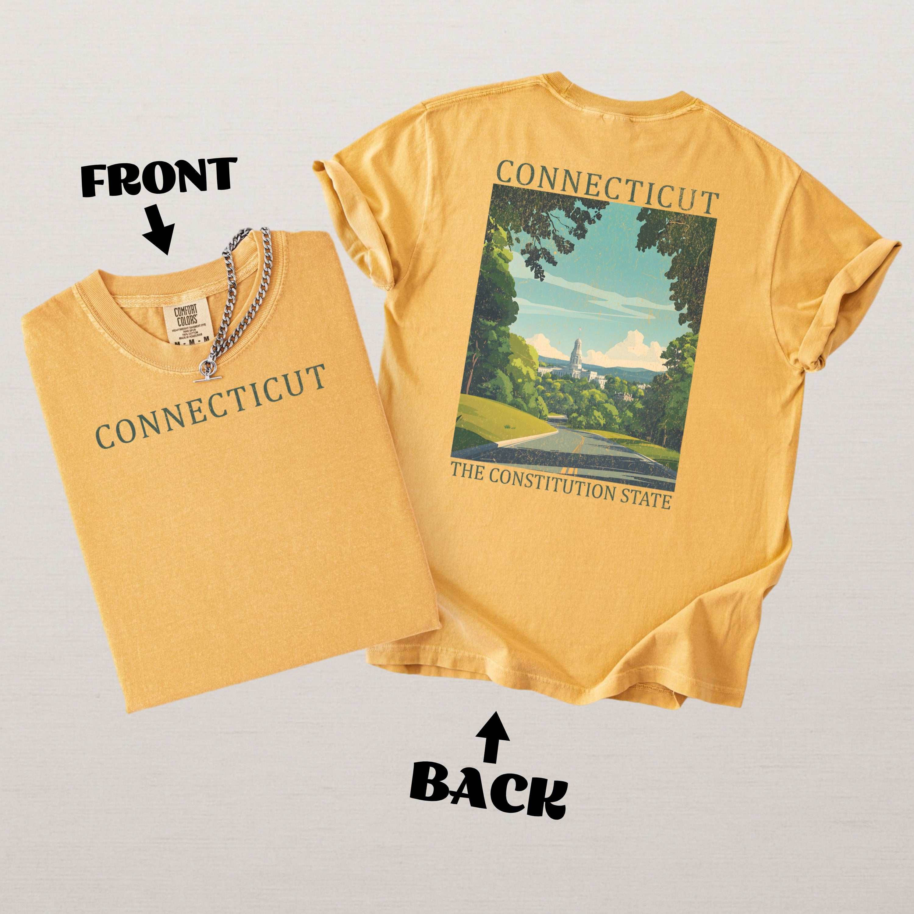 Connecticut Scenic Poster Comfort Colors Shirt