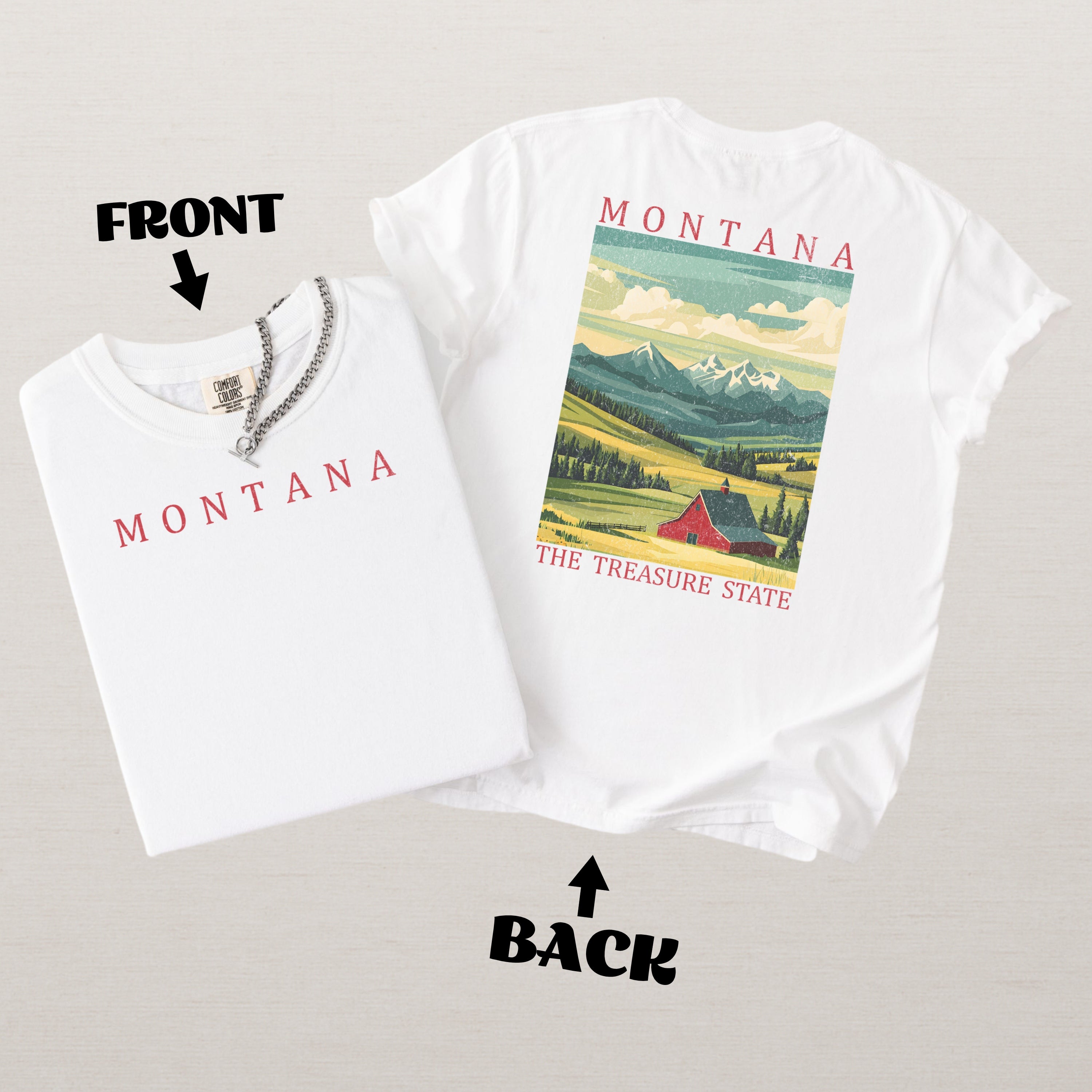 Montana Scenic Poster Comfort Colors Shirt