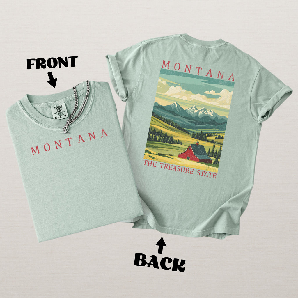 Montana Scenic Poster Comfort Colors Shirt