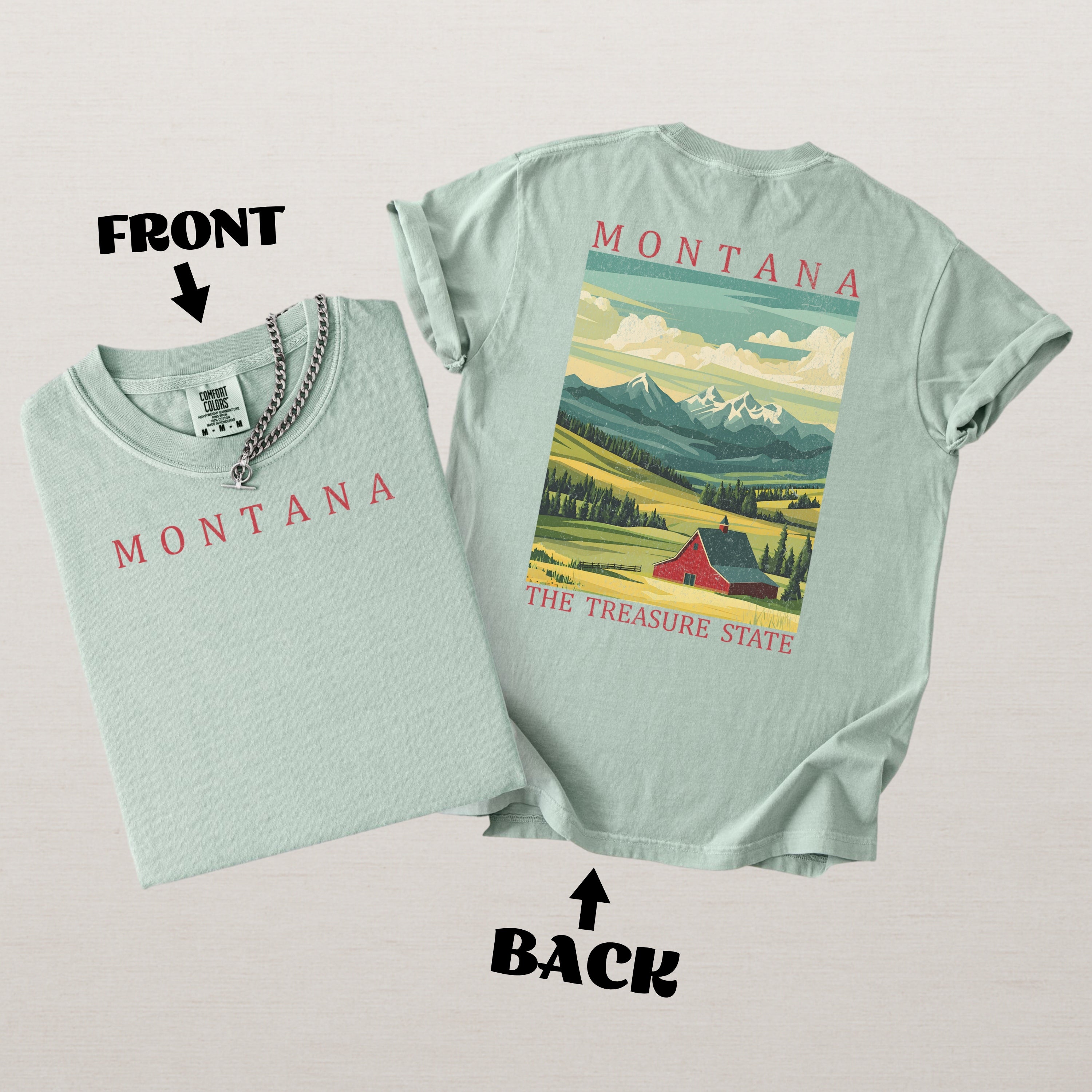 Montana Scenic Poster Comfort Colors Shirt