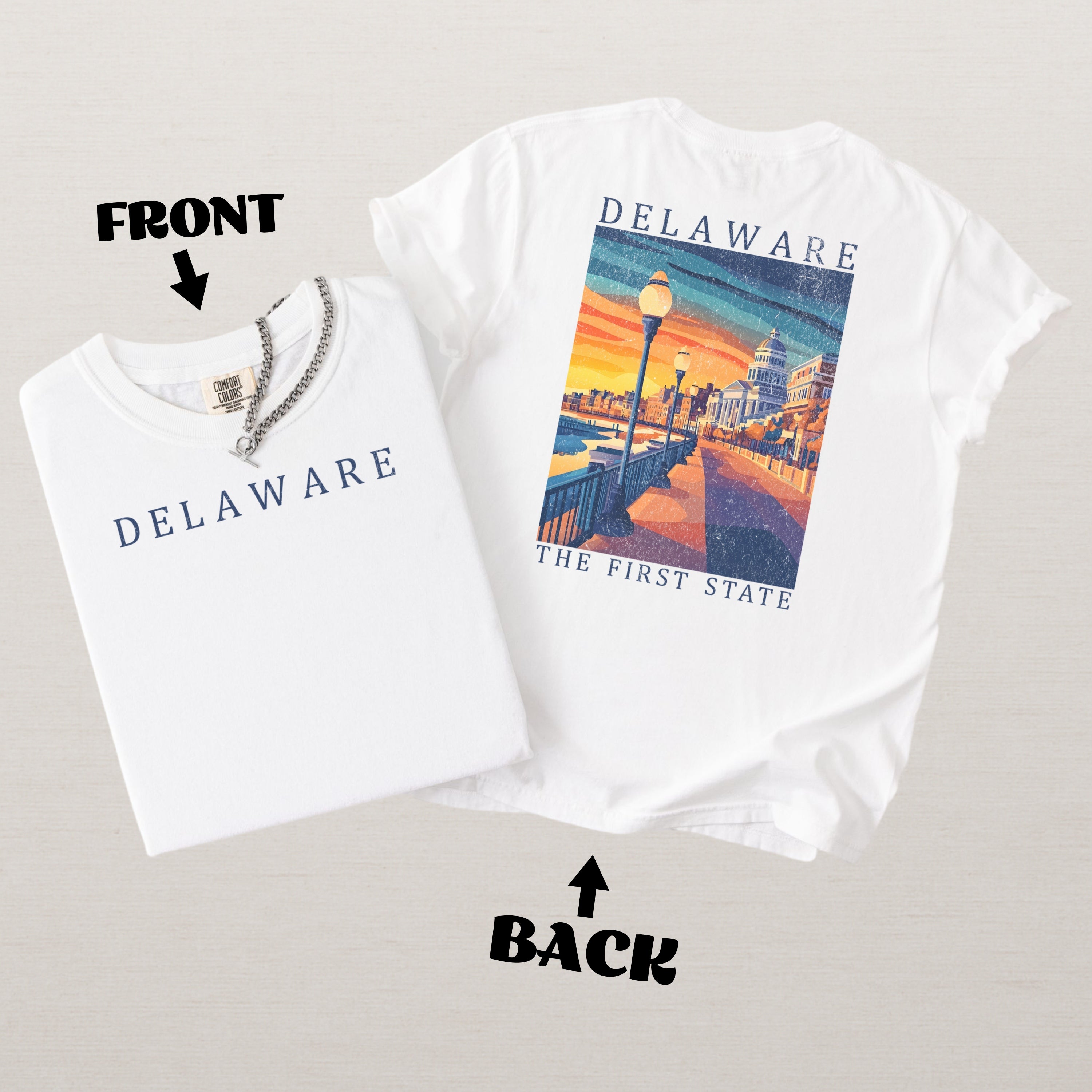 Delaware Scenic Poster Comfort Colors Shirt