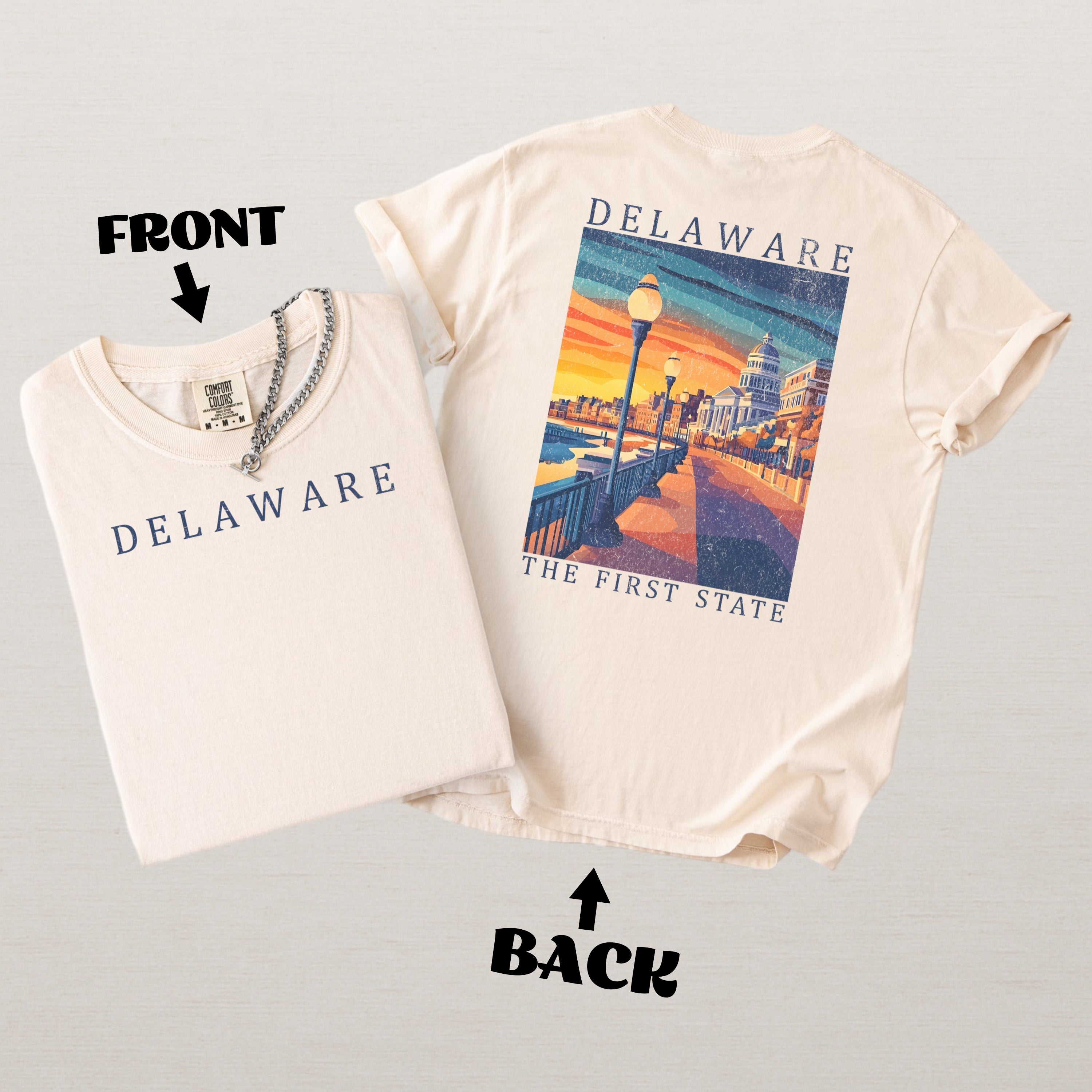 Delaware Scenic Poster Comfort Colors Shirt