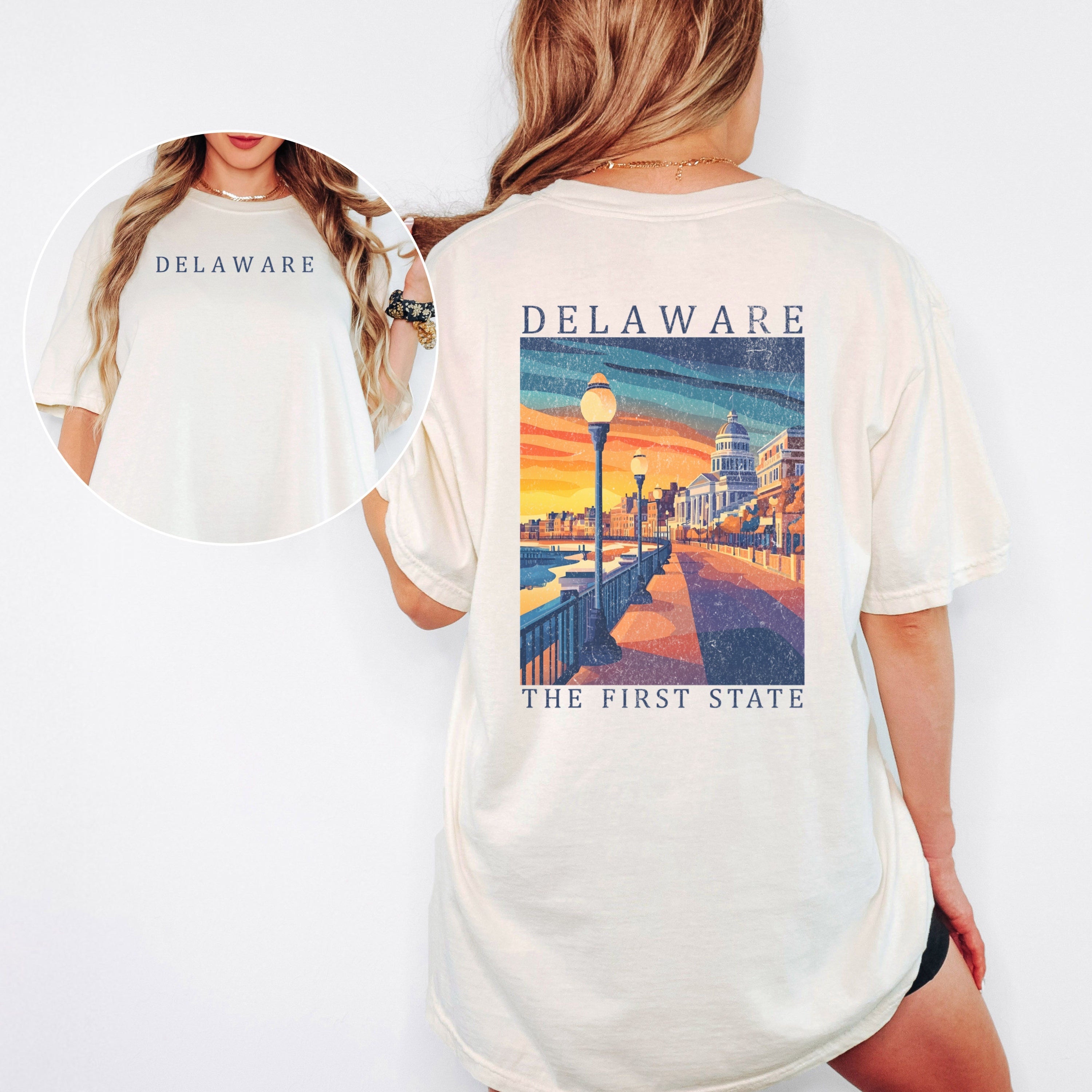 Delaware Scenic Poster Comfort Colors Shirt