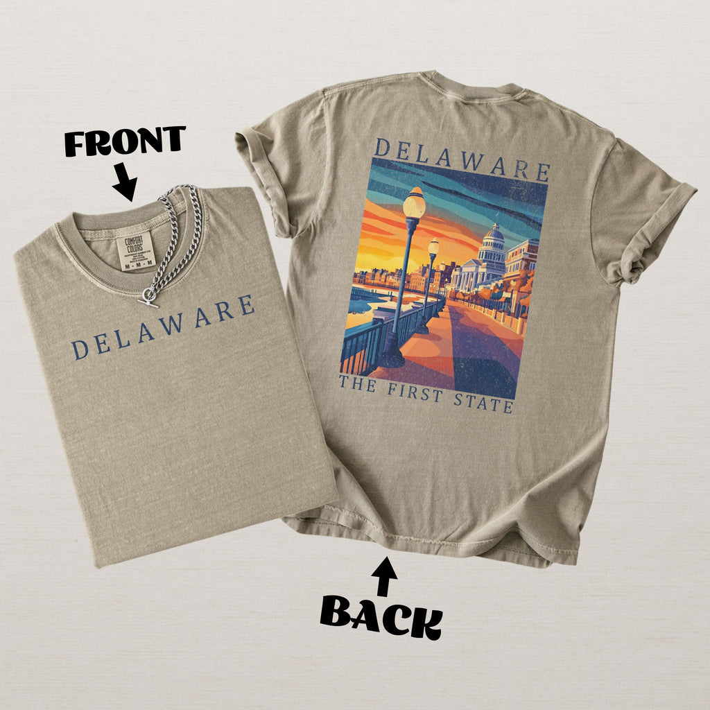 Delaware Scenic Poster Comfort Colors Shirt