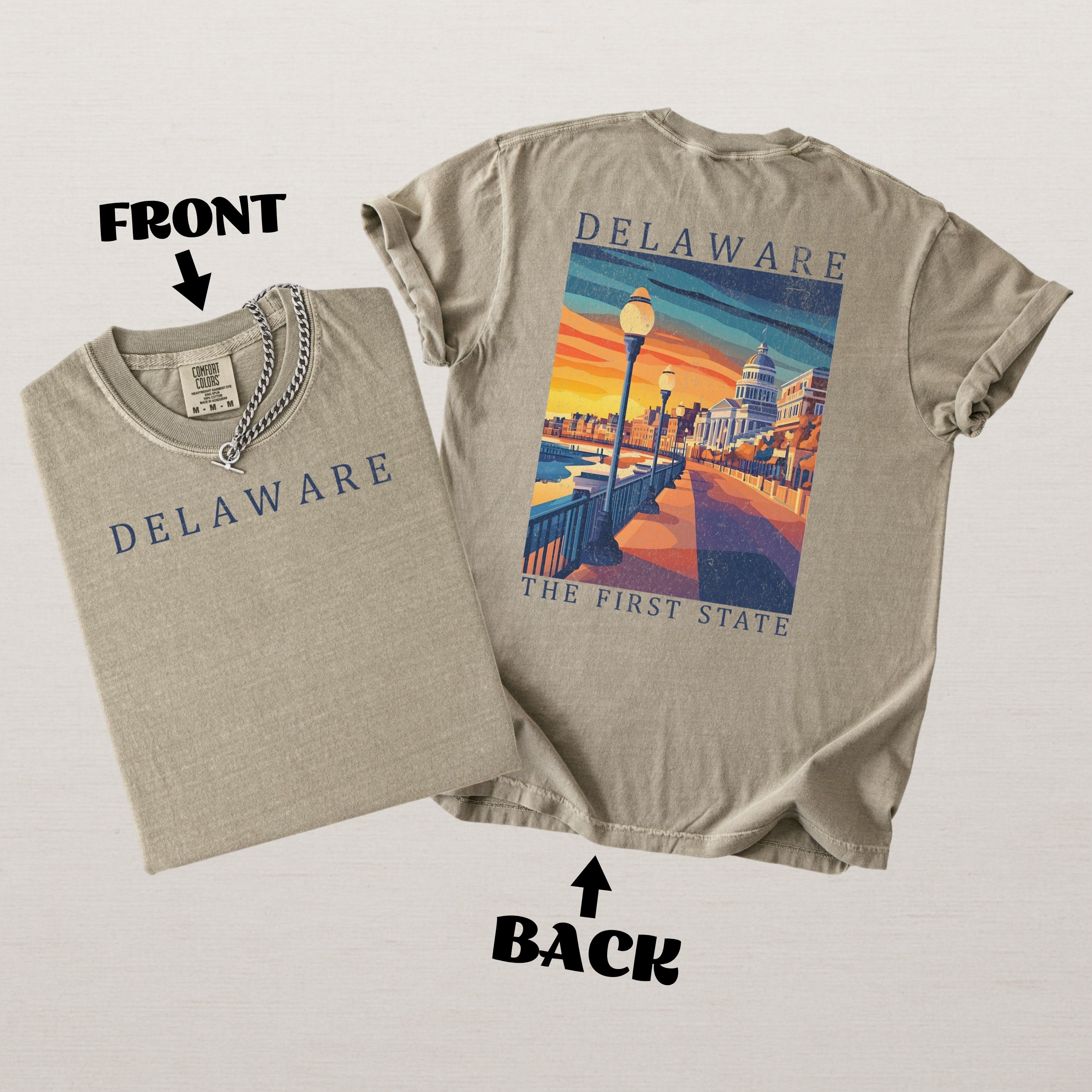 Delaware Scenic Poster Comfort Colors Shirt