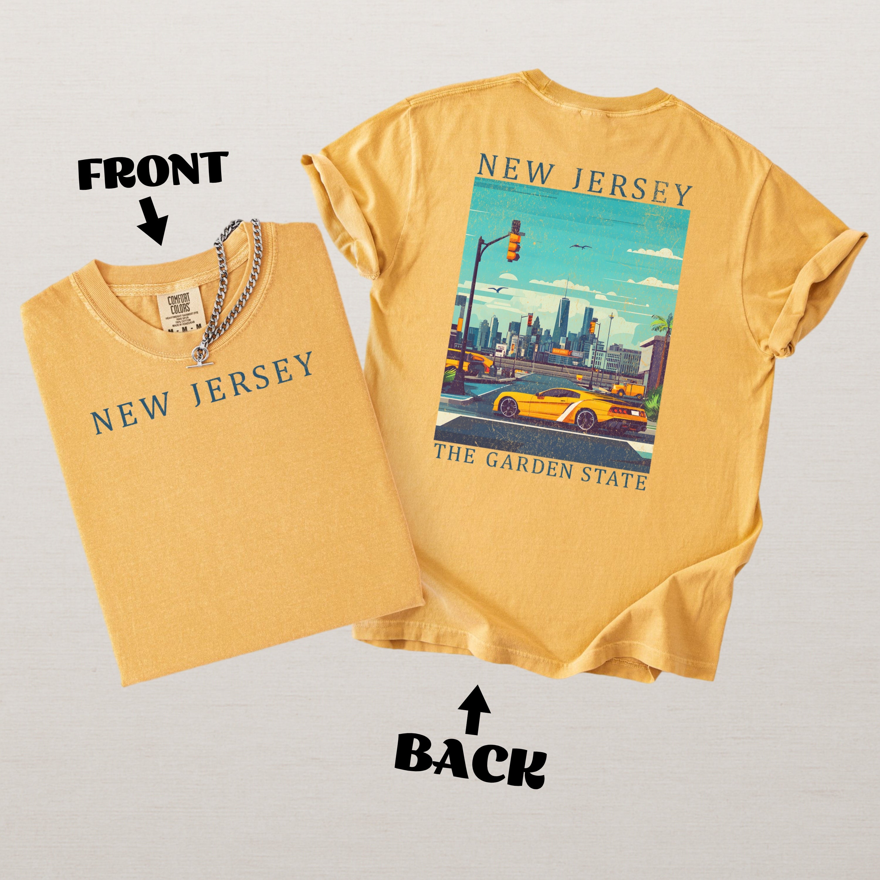 New Jersey Scenic Poster Comfort Colors Shirt
