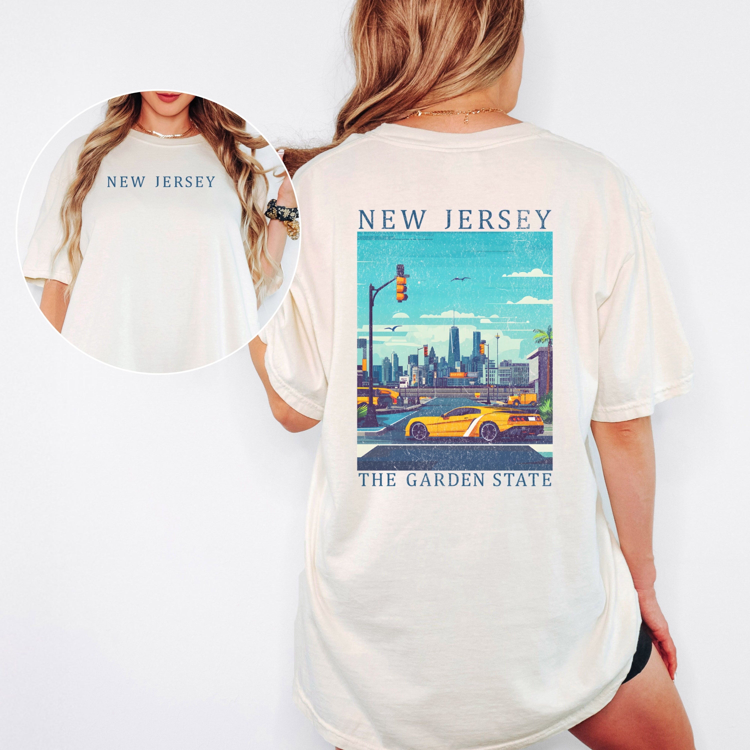 New Jersey Scenic Poster Comfort Colors Shirt