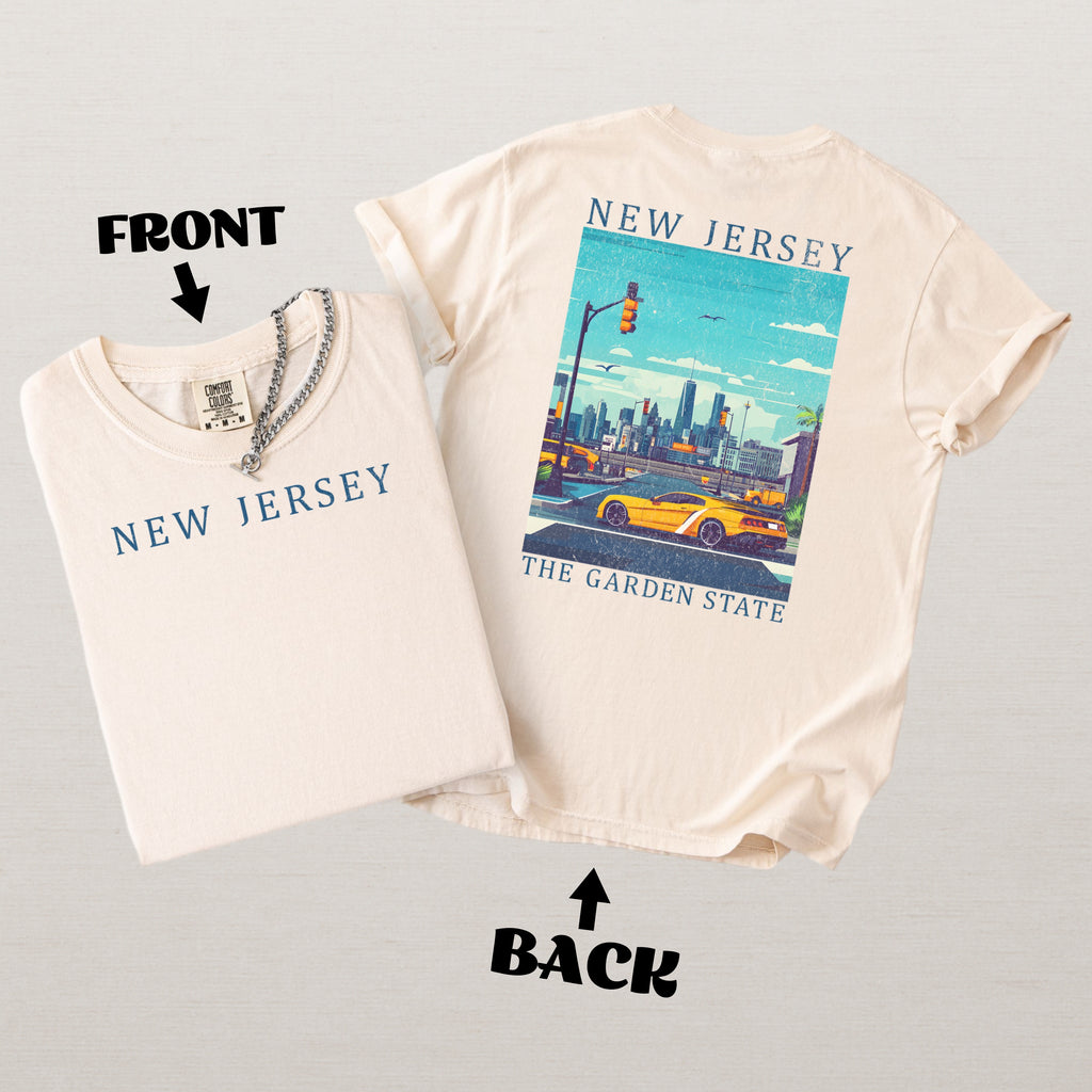 New Jersey Scenic Poster Comfort Colors Shirt