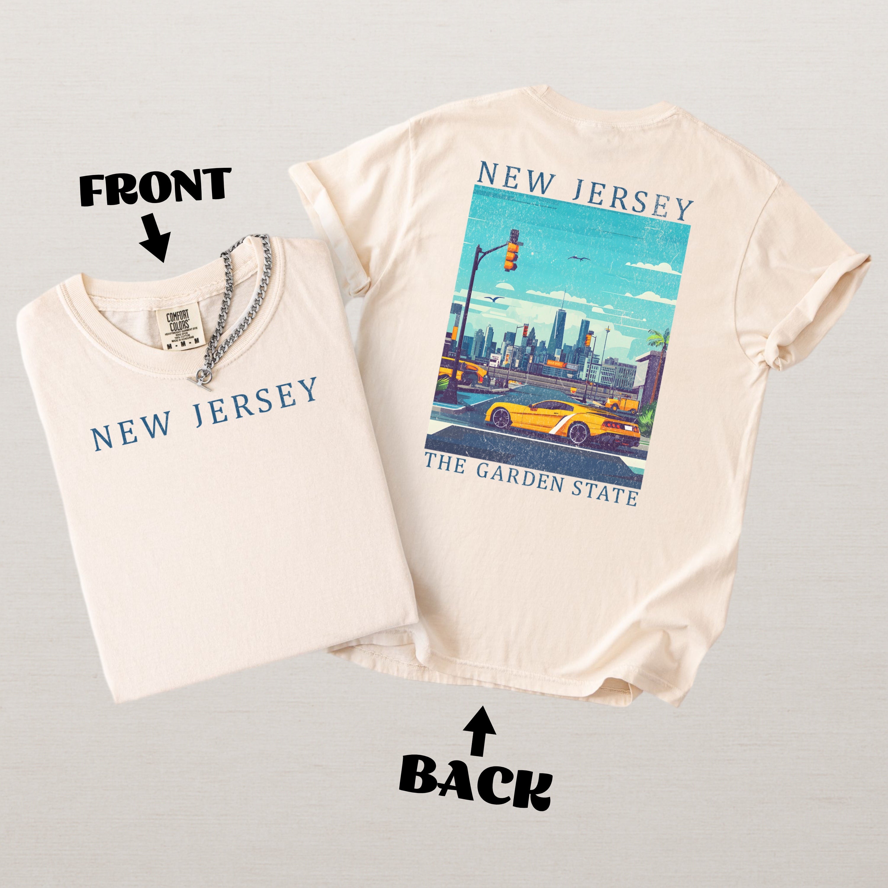 New Jersey Scenic Poster Comfort Colors Shirt