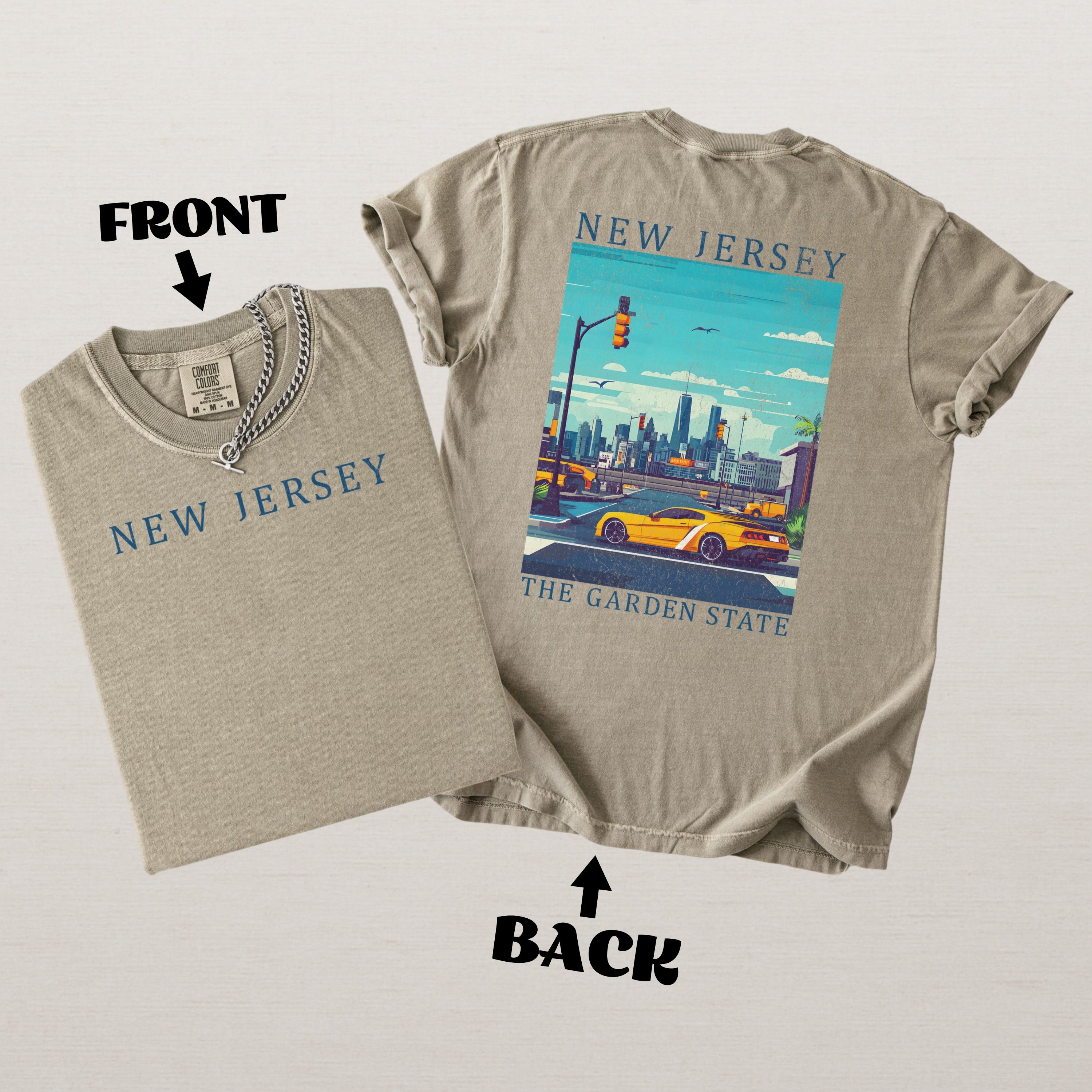 New Jersey Scenic Poster Comfort Colors Shirt