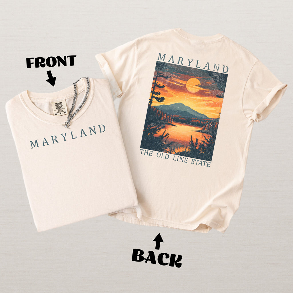 Maryland Scenic Poster Comfort Colors Shirt