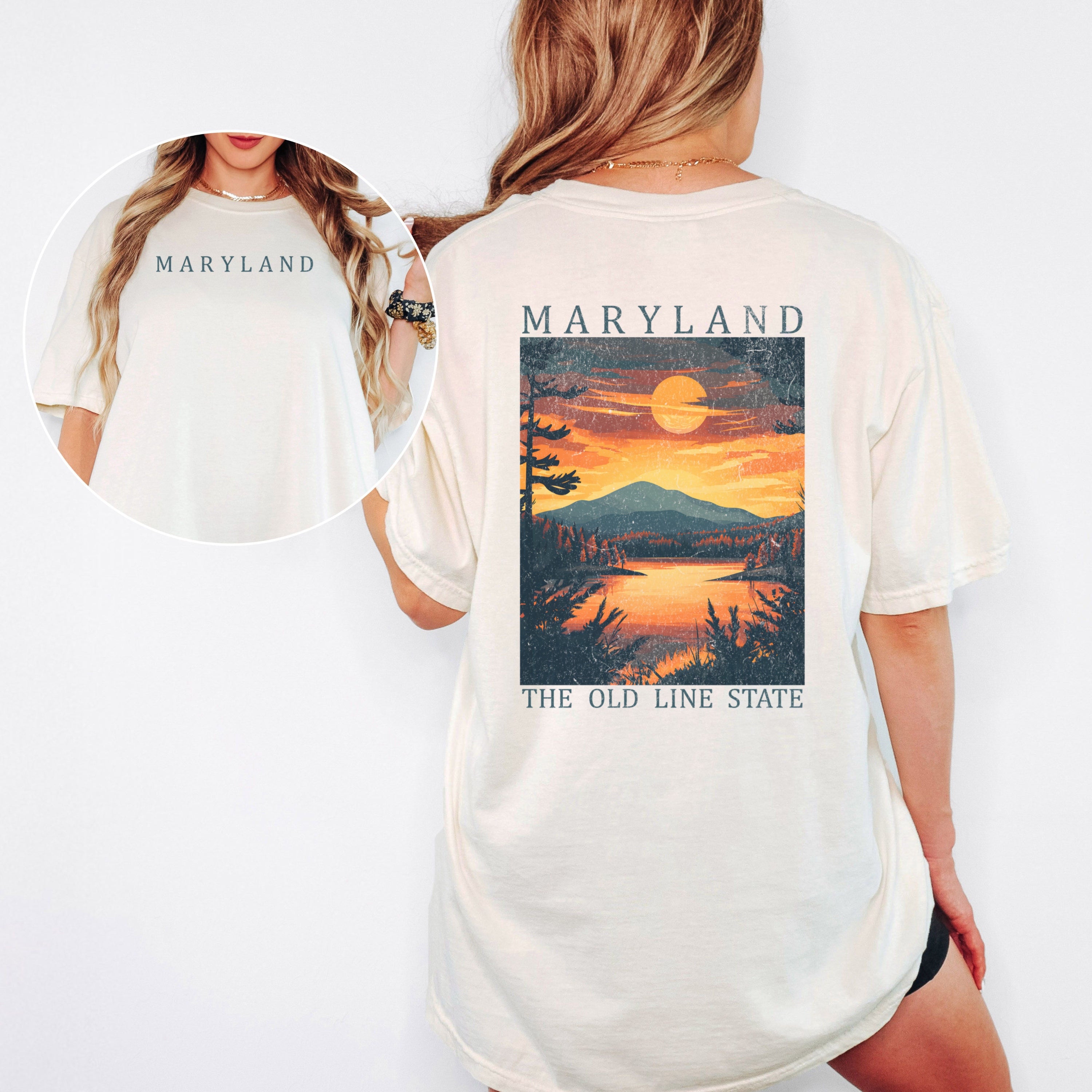 Maryland Scenic Poster Comfort Colors Shirt