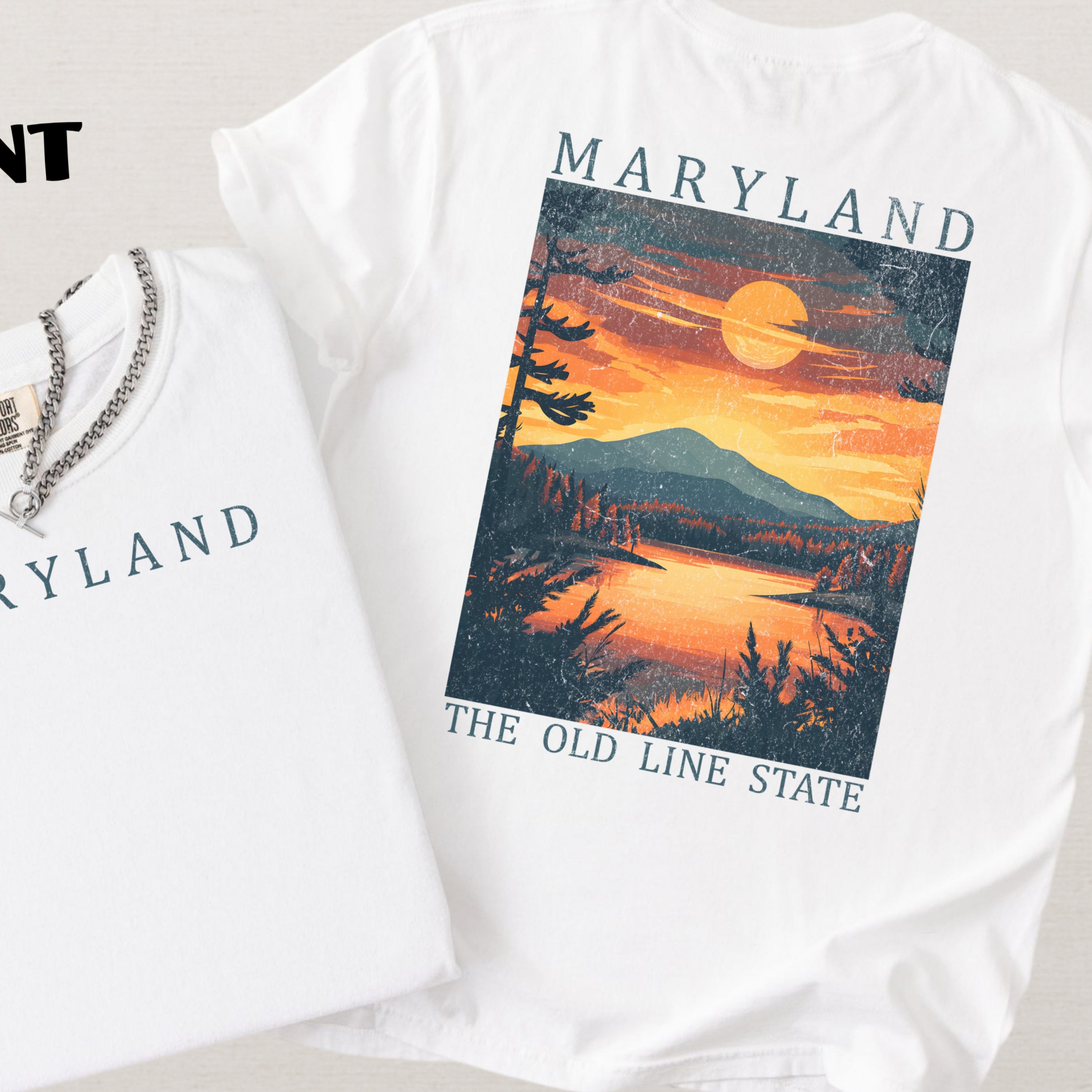 Maryland Scenic Poster Comfort Colors Shirt