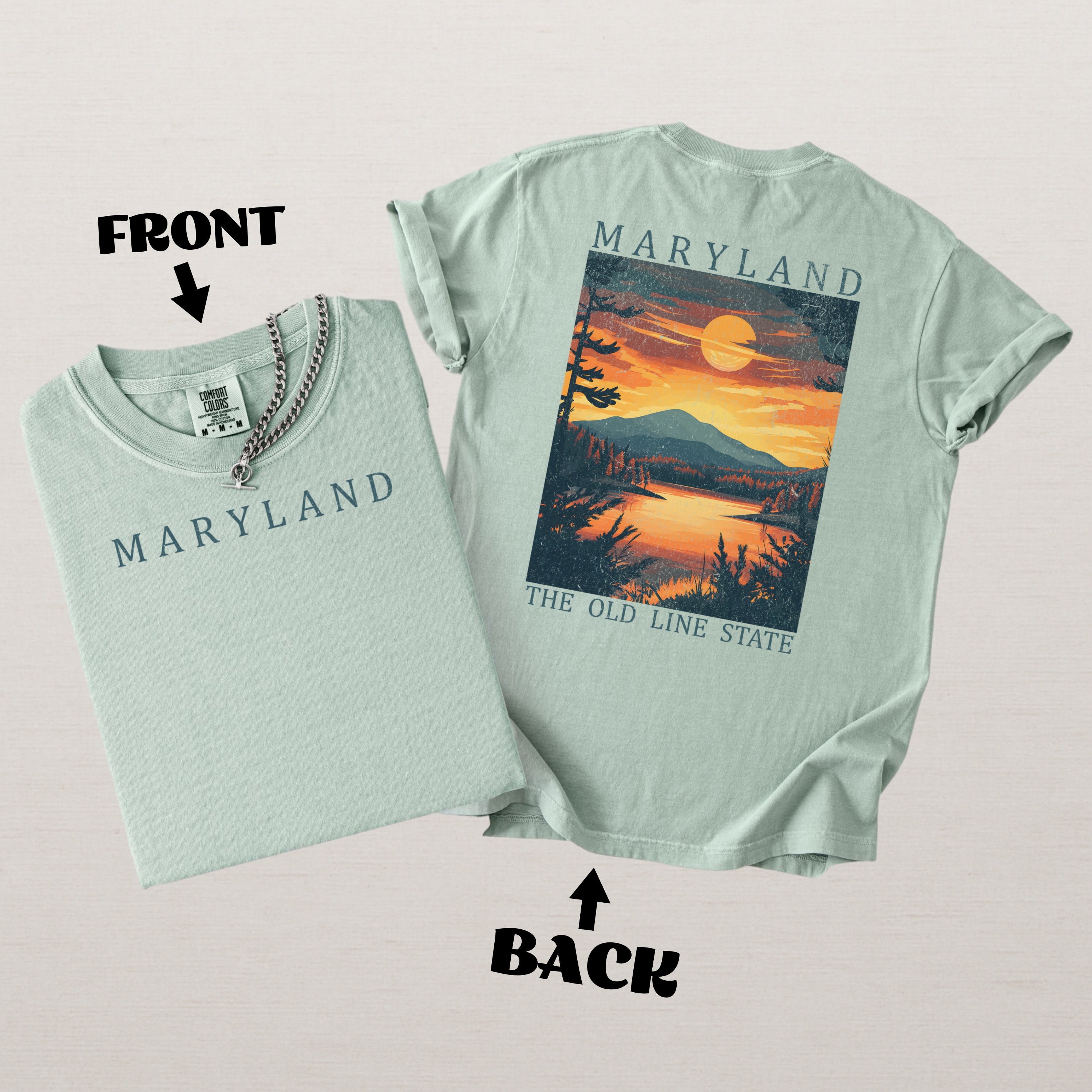 Maryland Scenic Poster Comfort Colors Shirt