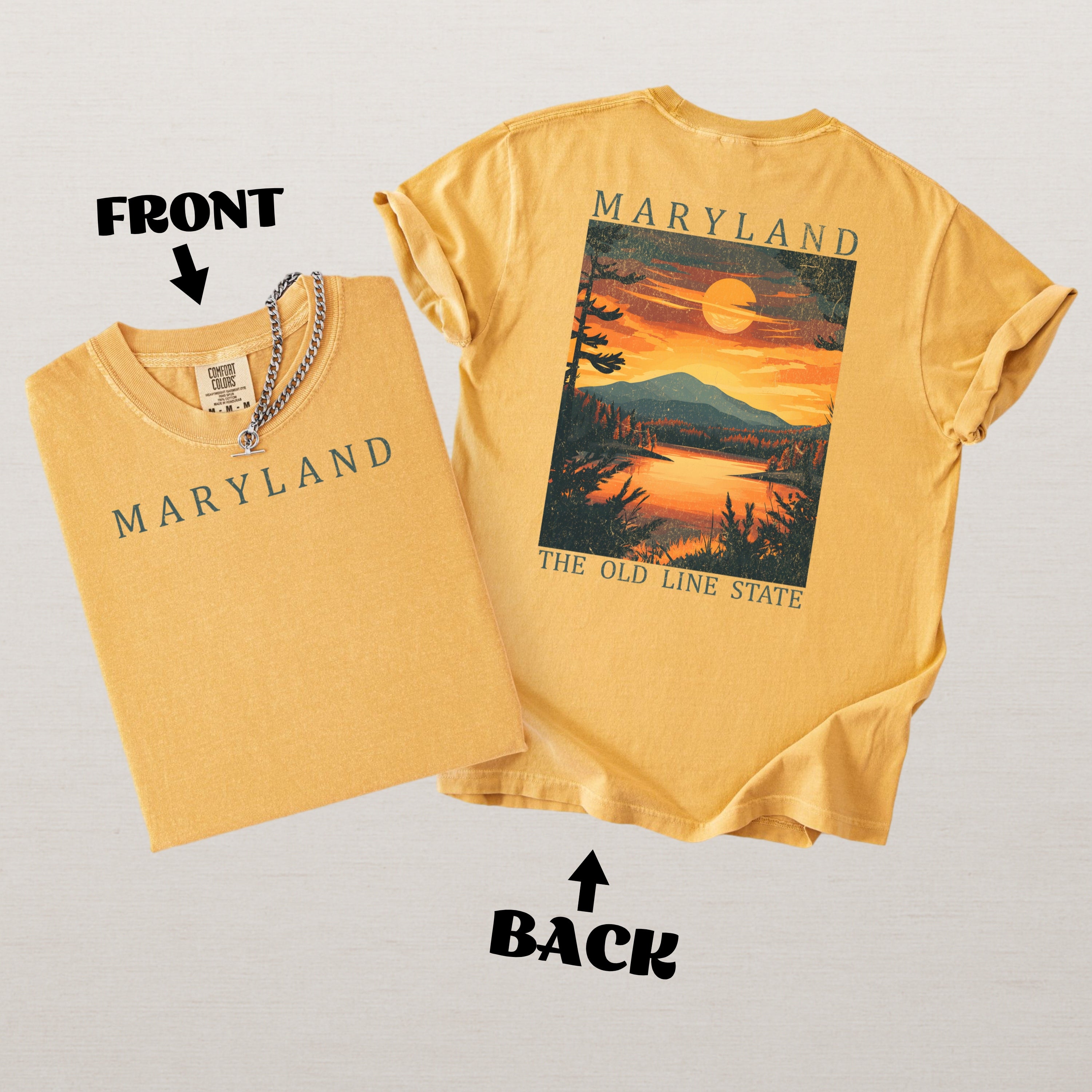 Maryland Scenic Poster Comfort Colors Shirt