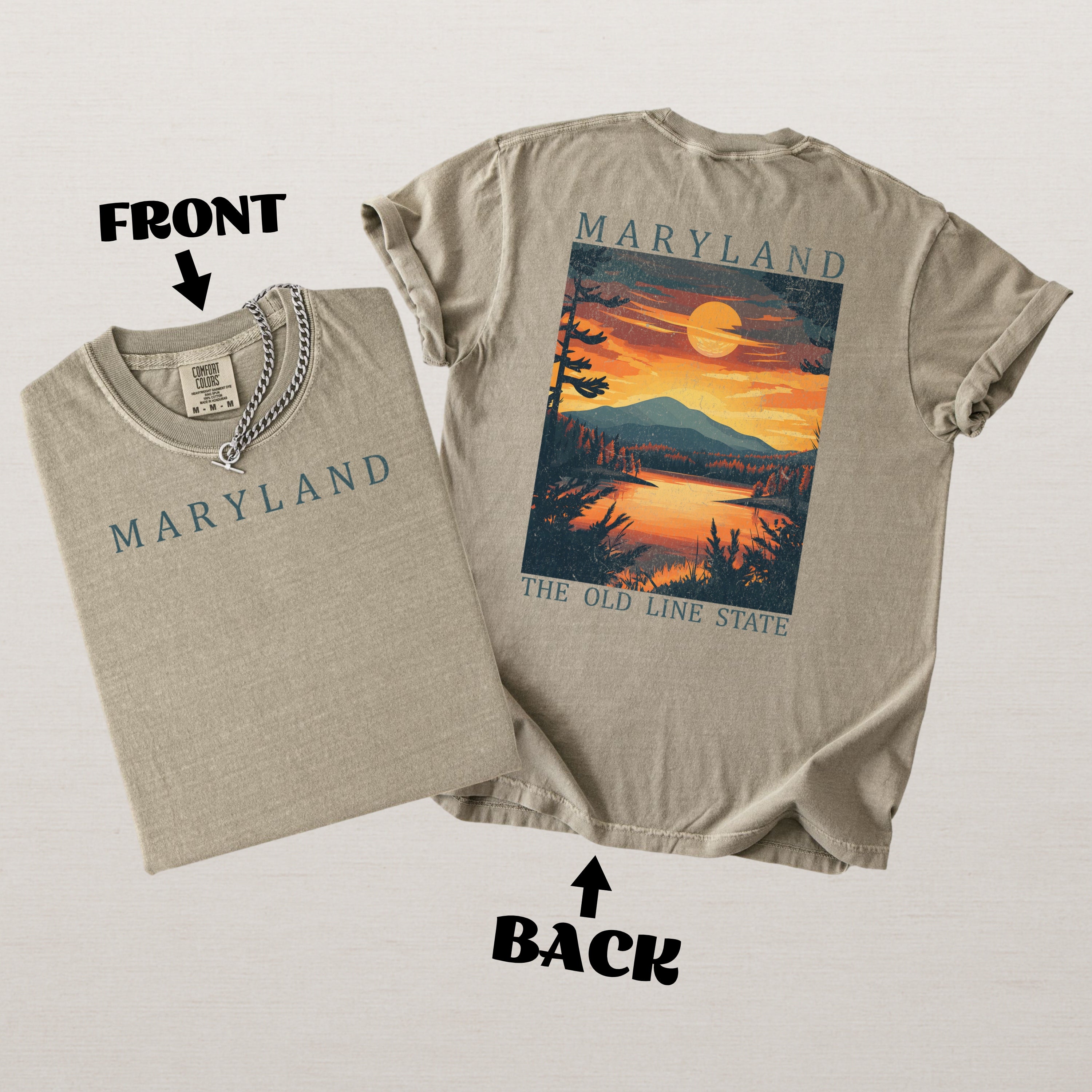Maryland Scenic Poster Comfort Colors Shirt