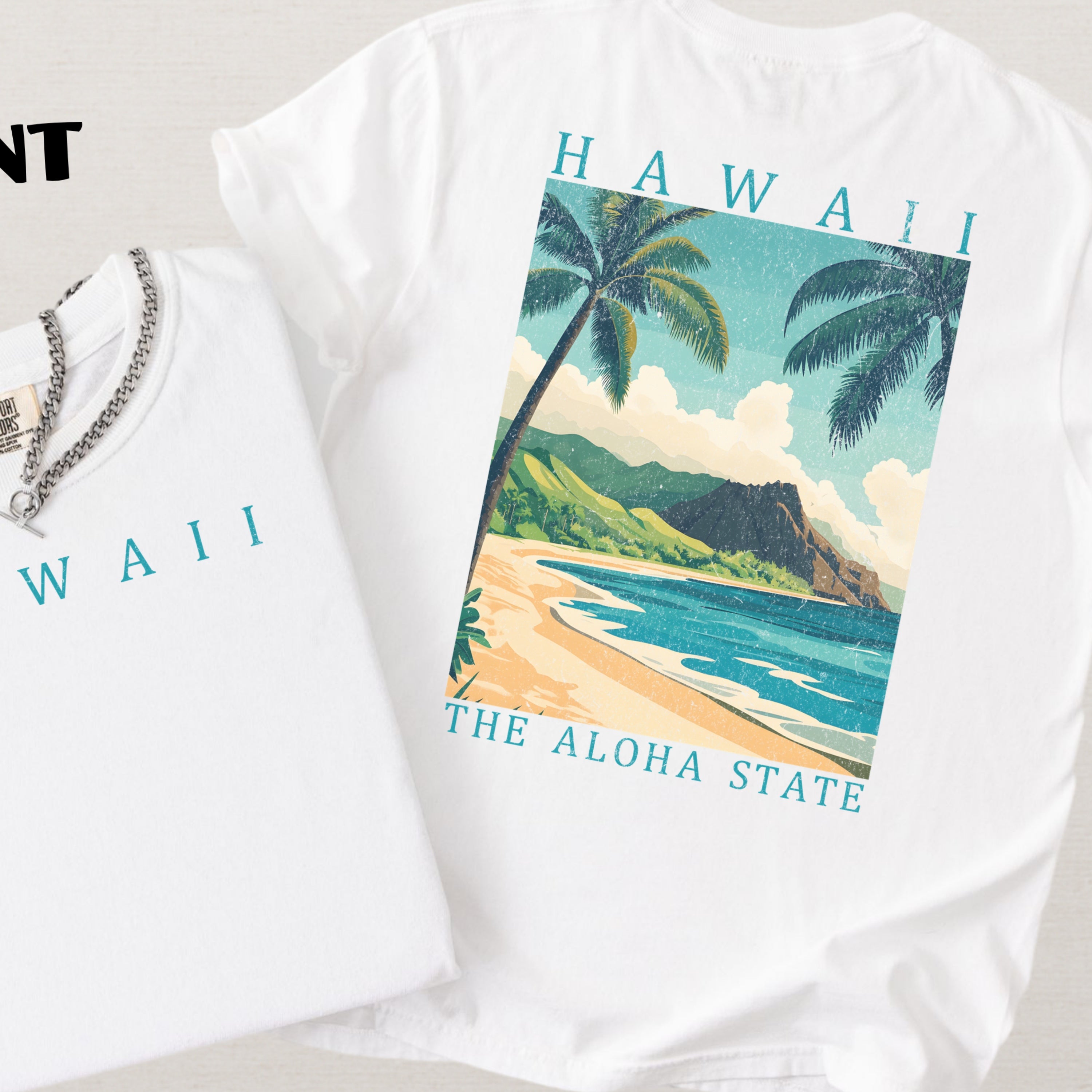 Hawaii Scenic Poster Comfort Colors Shirt