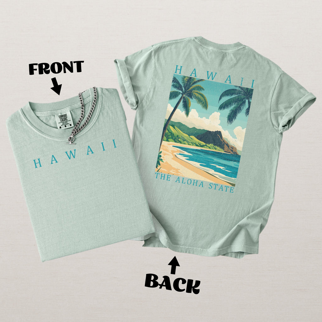 Hawaii Scenic Poster Comfort Colors Shirt