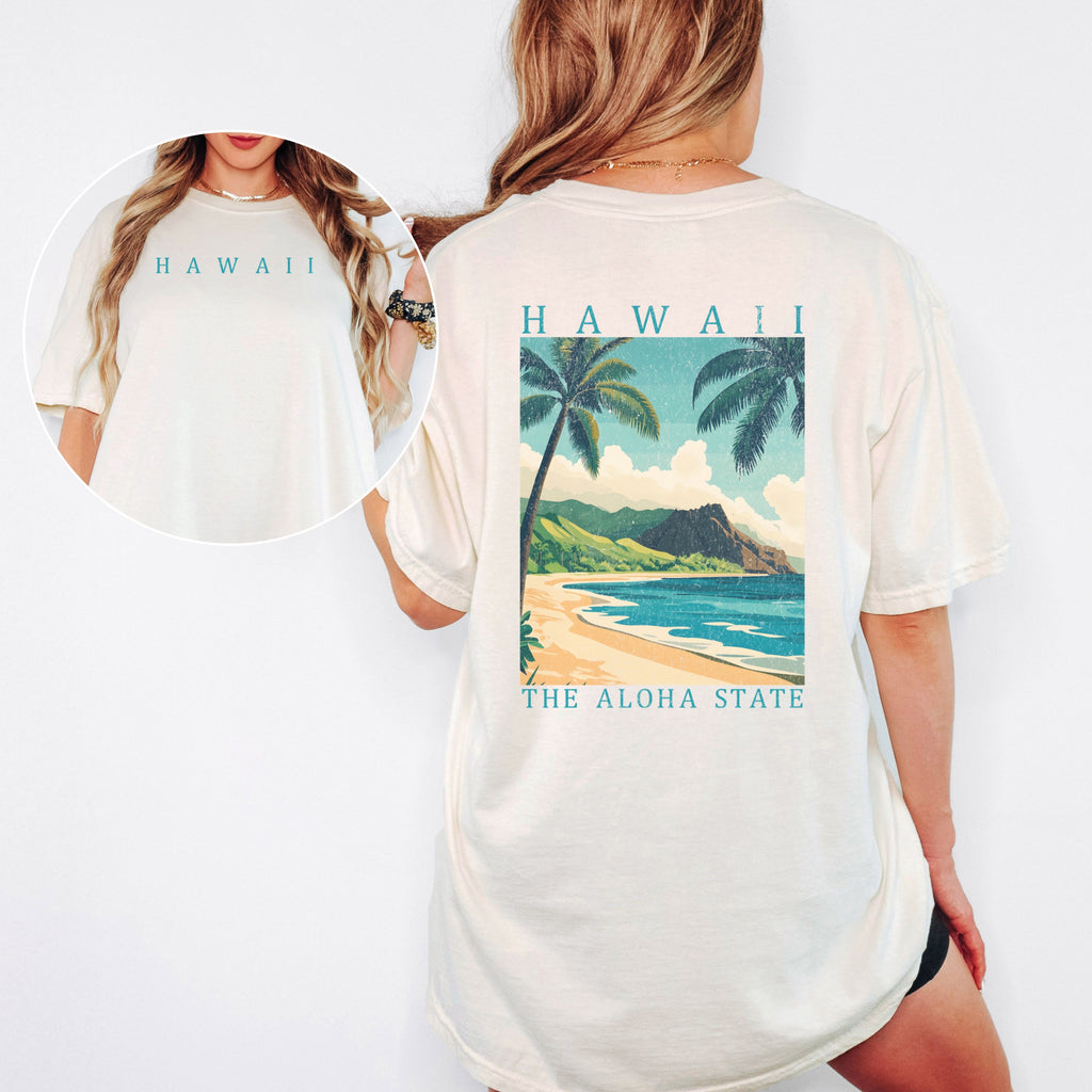 Hawaii Scenic Poster Comfort Colors Shirt