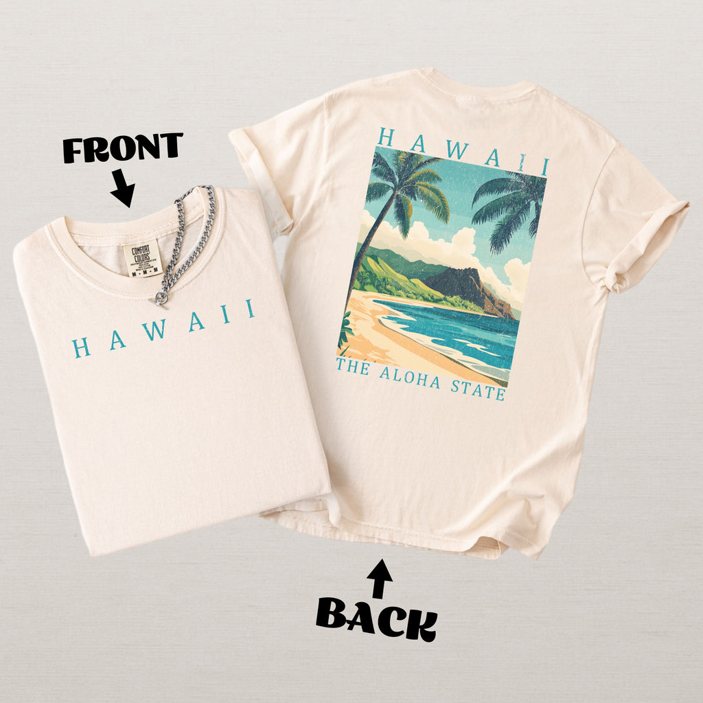 Hawaii Scenic Poster Comfort Colors Shirt