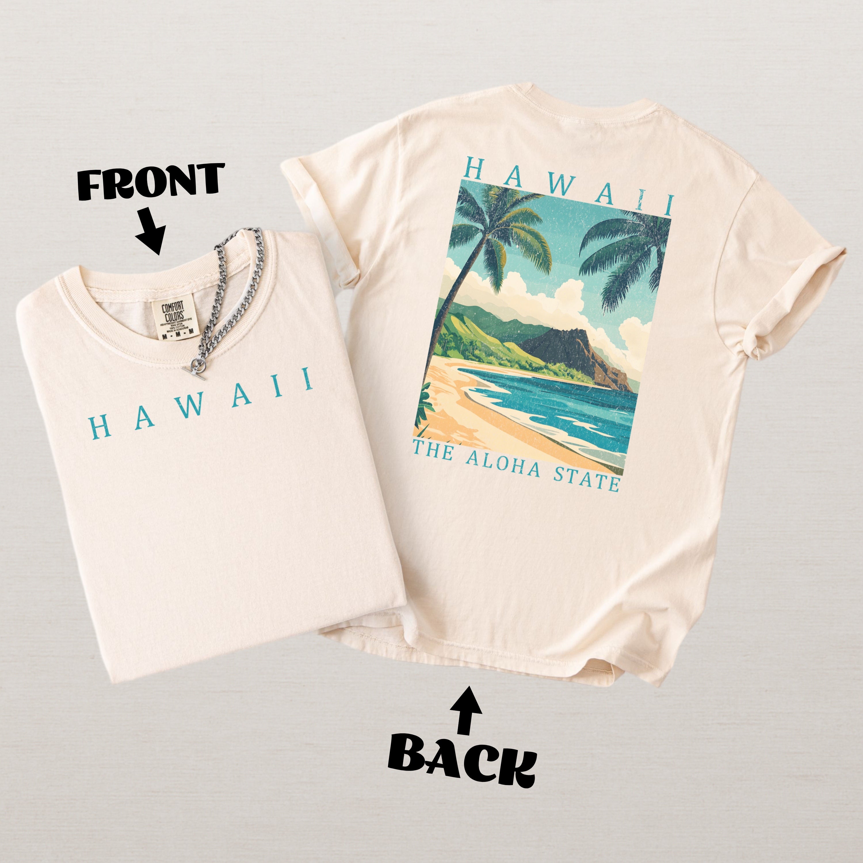 Hawaii Scenic Poster Comfort Colors Shirt