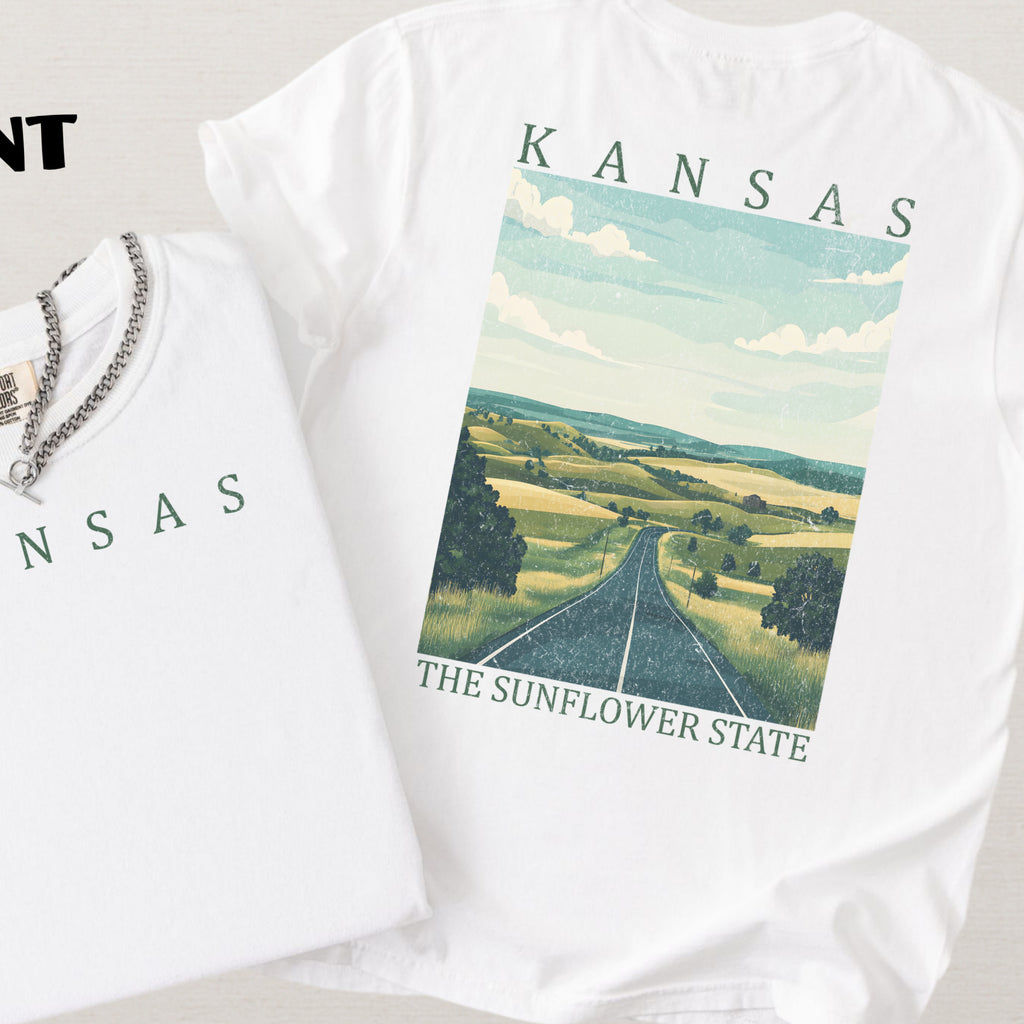 Kansas Scenic Poster Comfort Colors Shirt