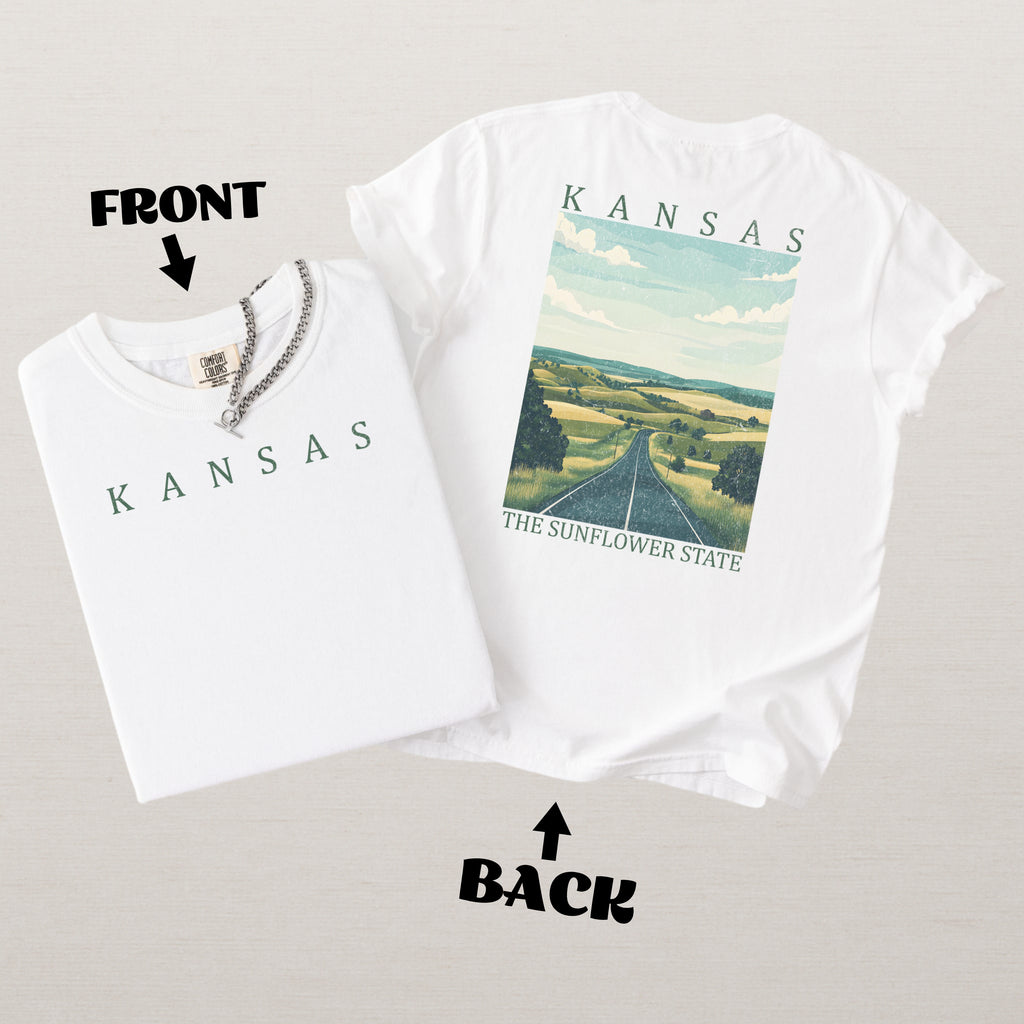 Kansas Scenic Poster Comfort Colors Shirt