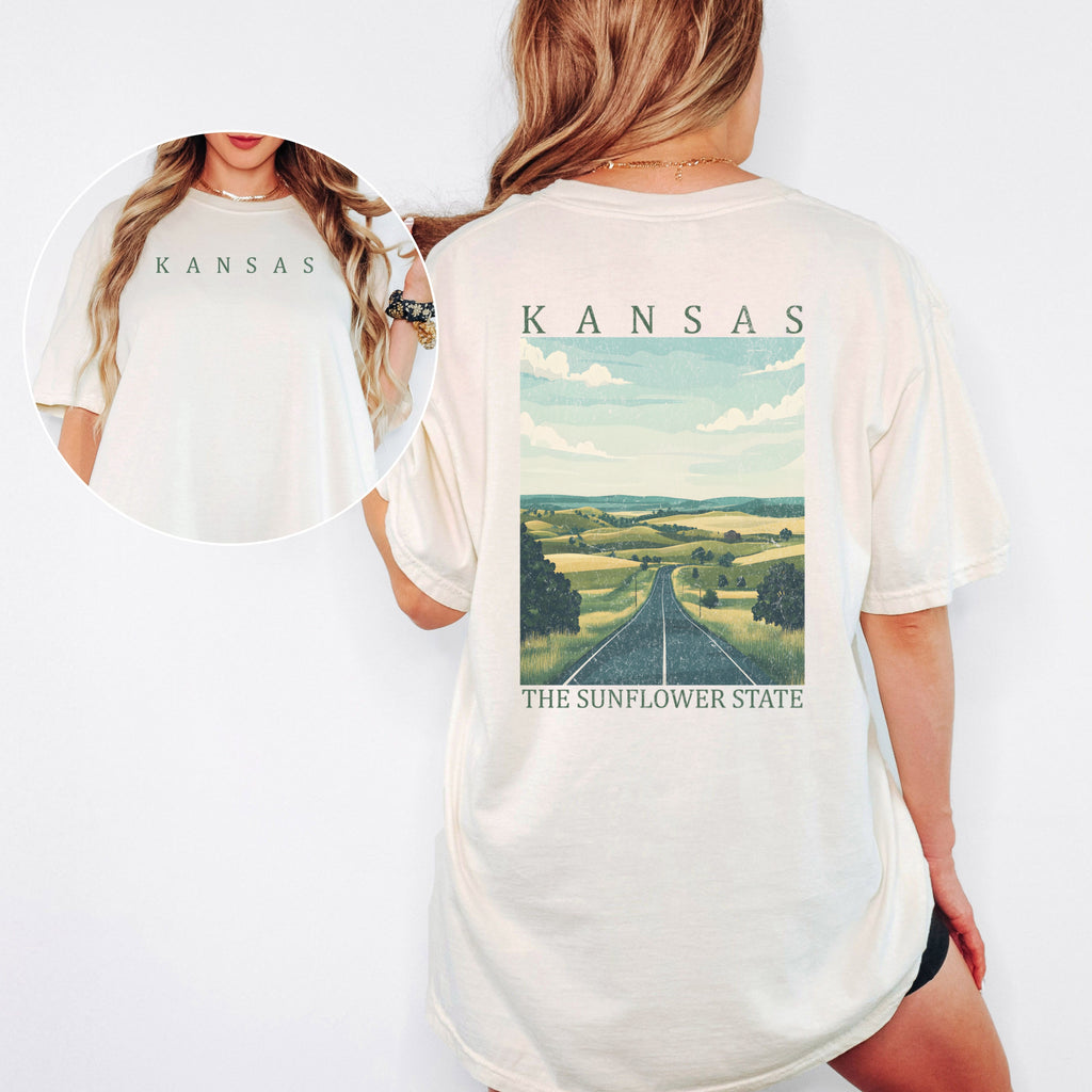 Kansas Scenic Poster Comfort Colors Shirt