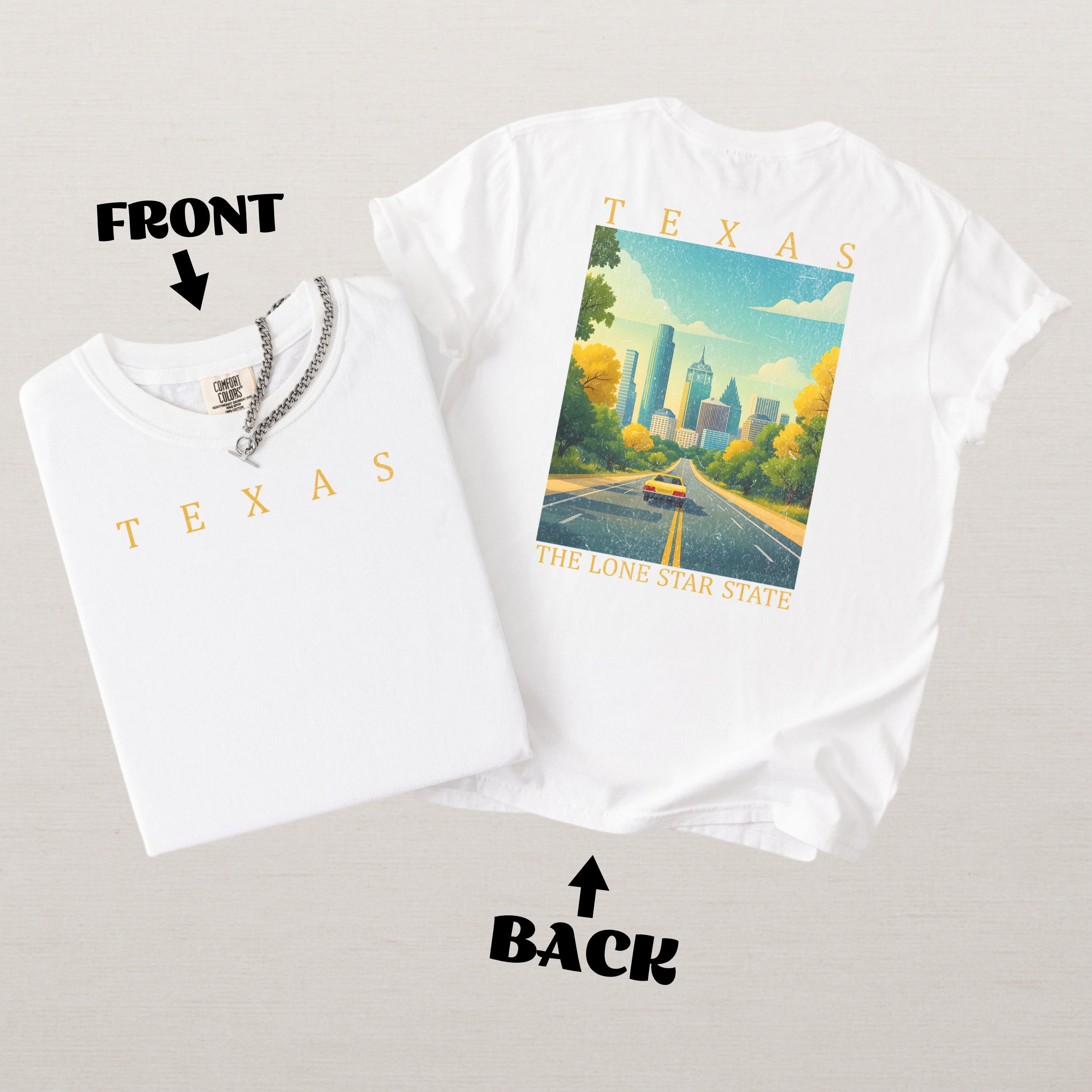 Texas Scenic Poster Comfort Colors Shirt