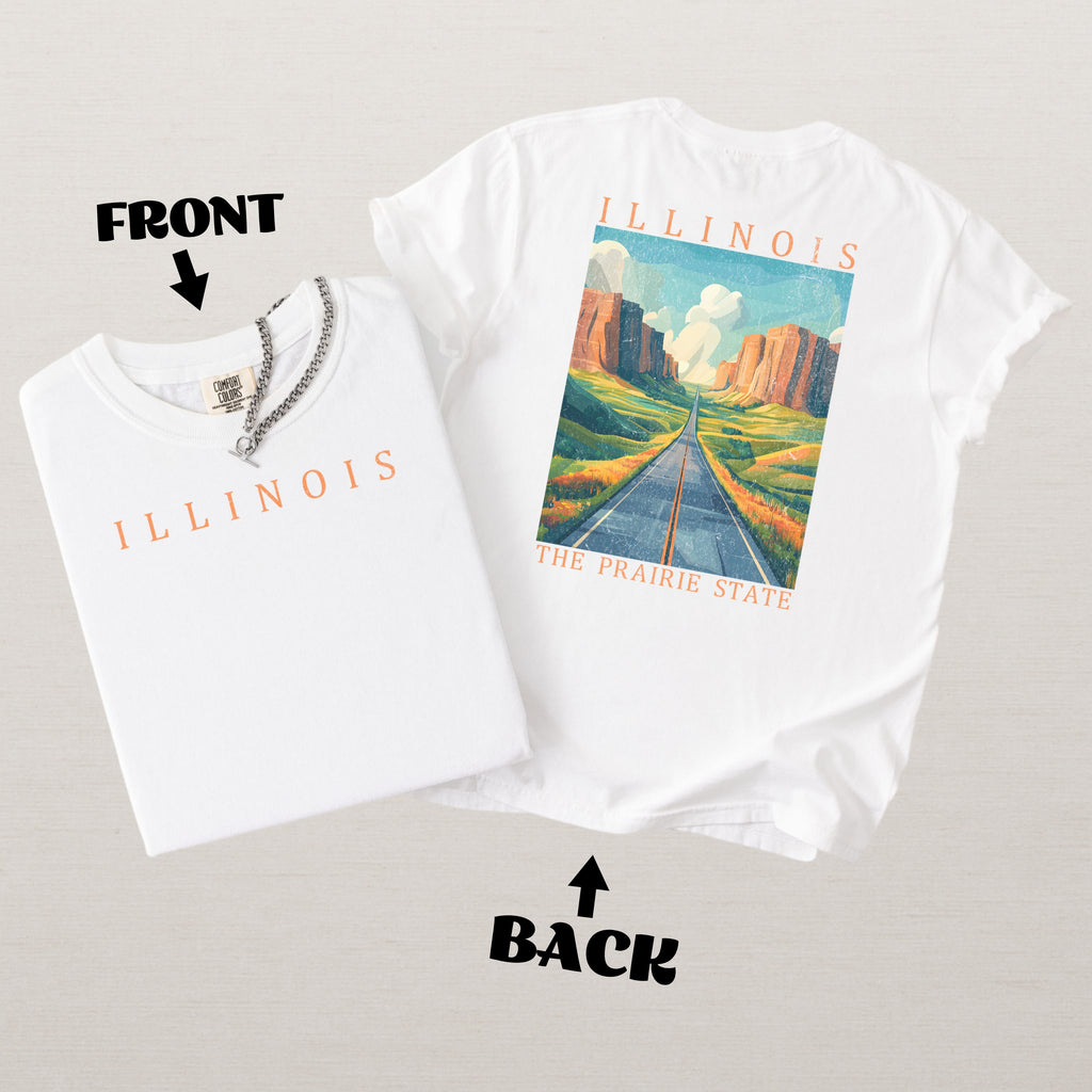 Illinois Scenic Poster Comfort Colors Shirt