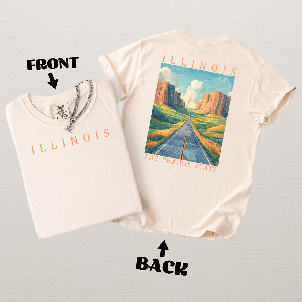 Illinois Scenic Poster Comfort Colors Shirt