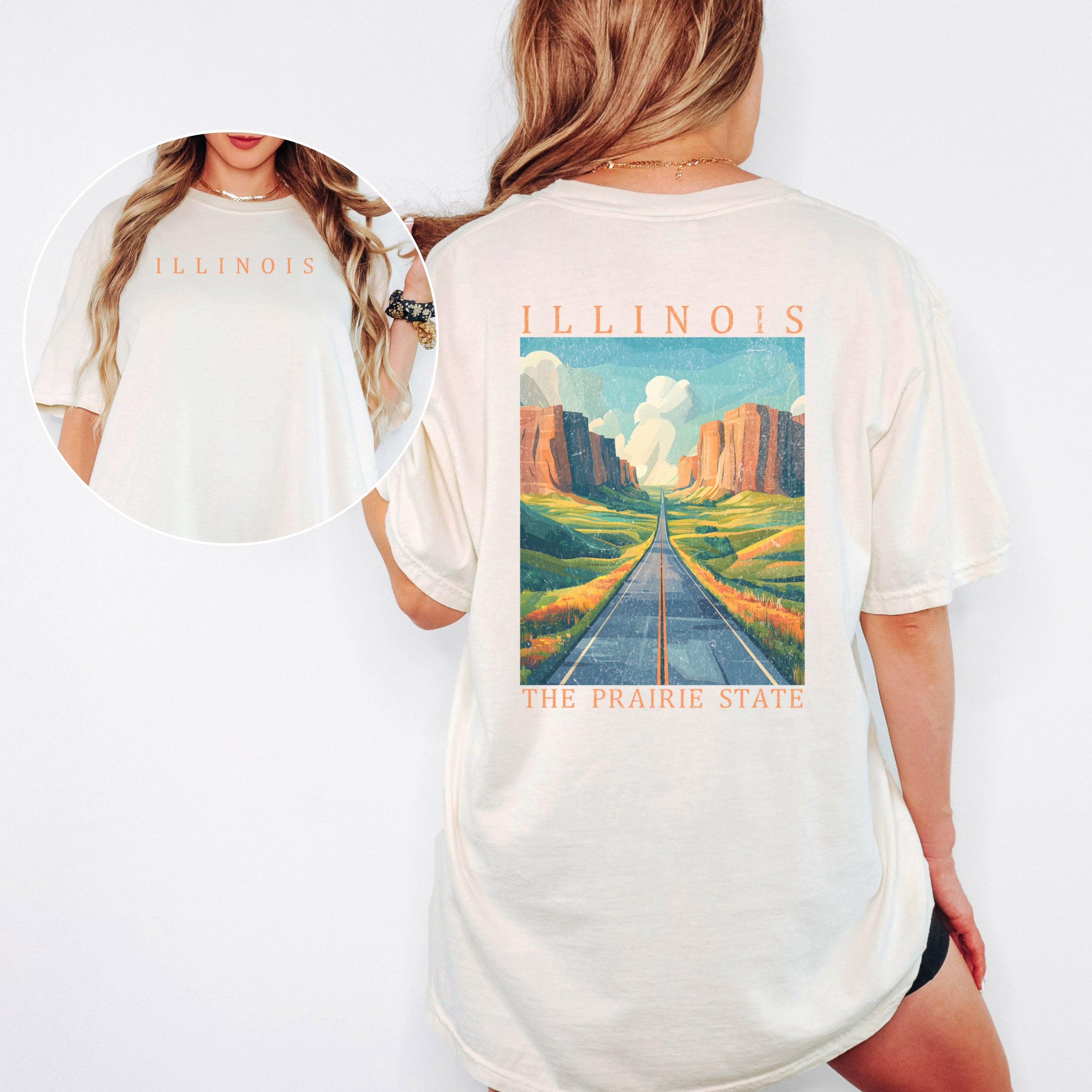 Illinois Scenic Poster Comfort Colors Shirt