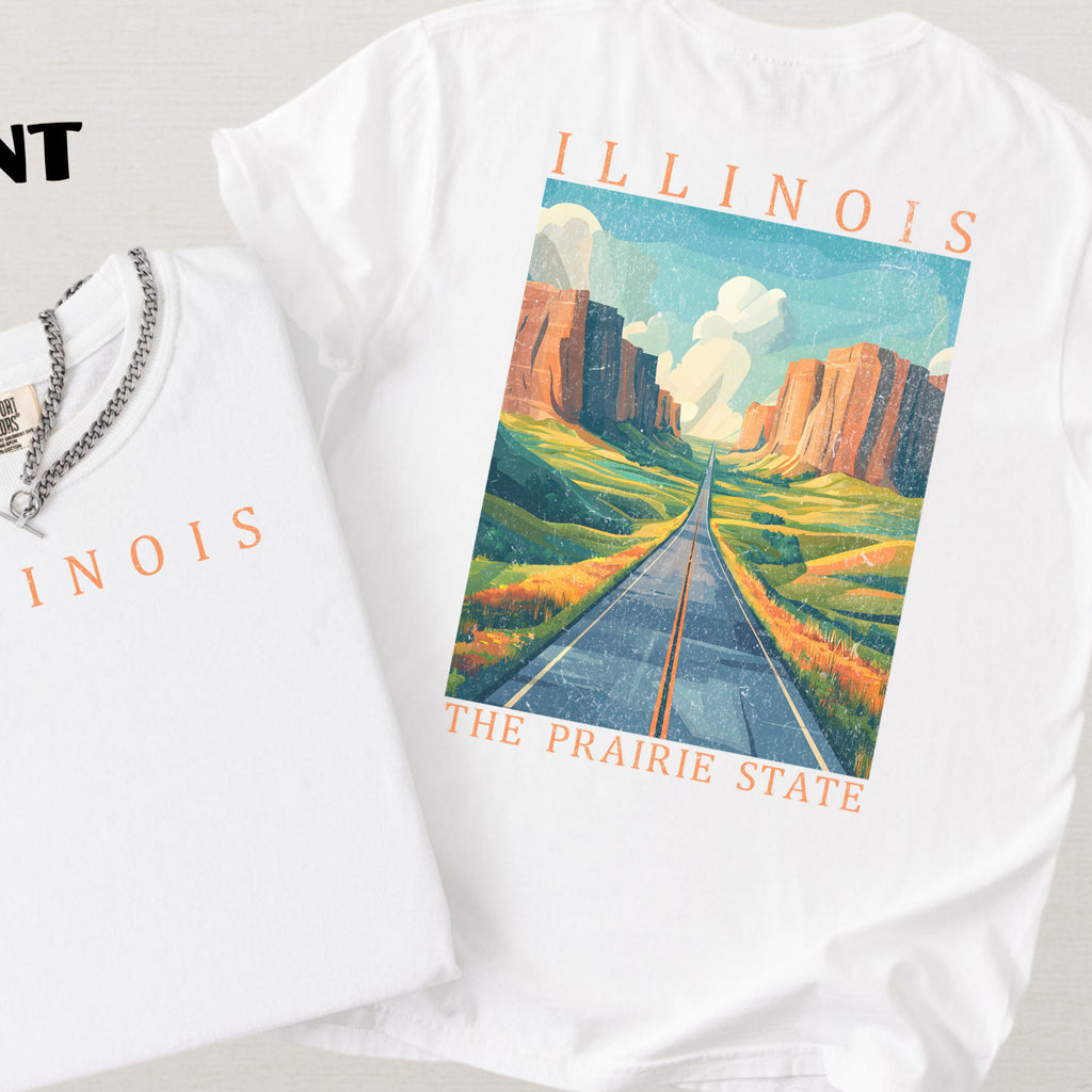 Illinois Scenic Poster Comfort Colors Shirt