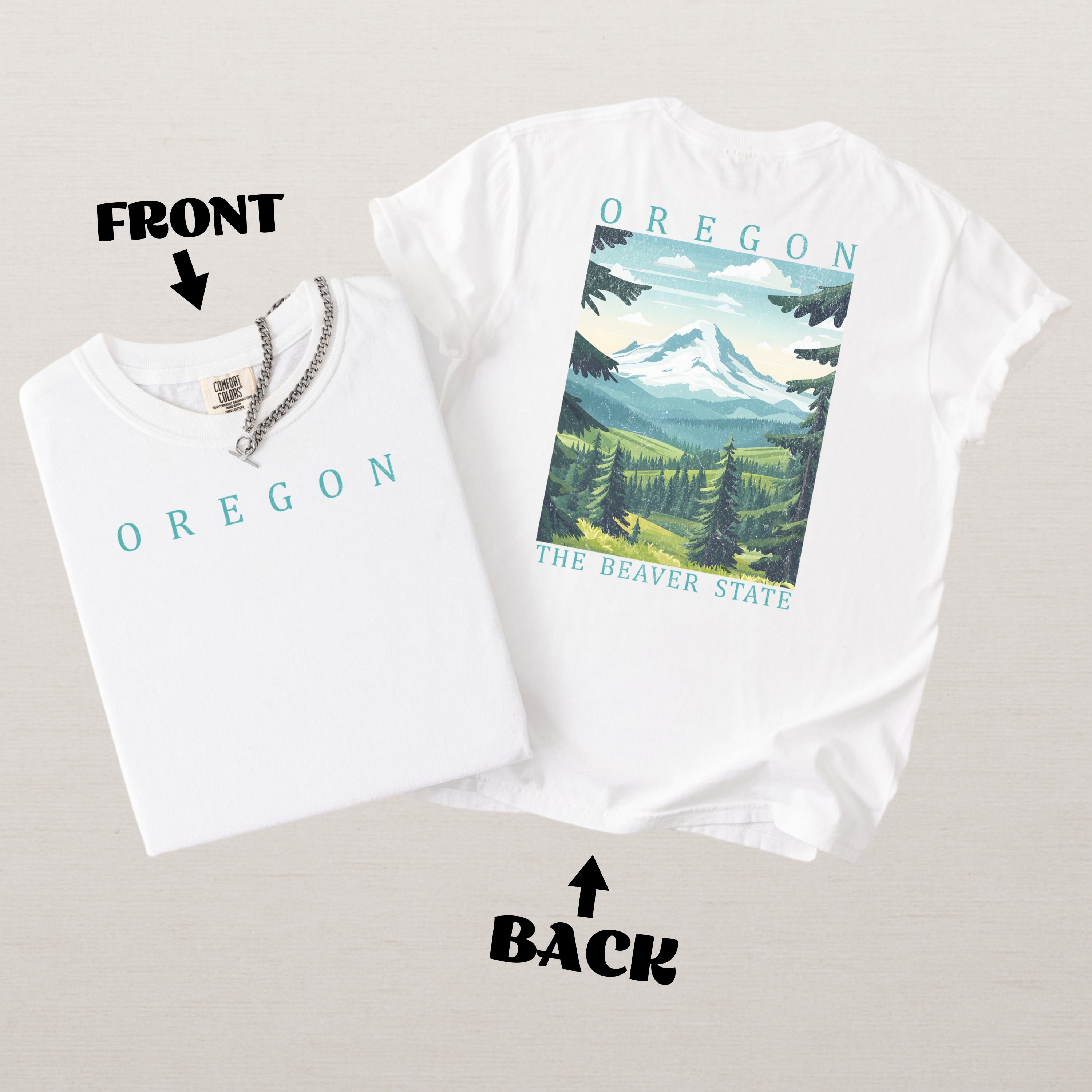 Oregon Scenic Poster Comfort Colors Shirt