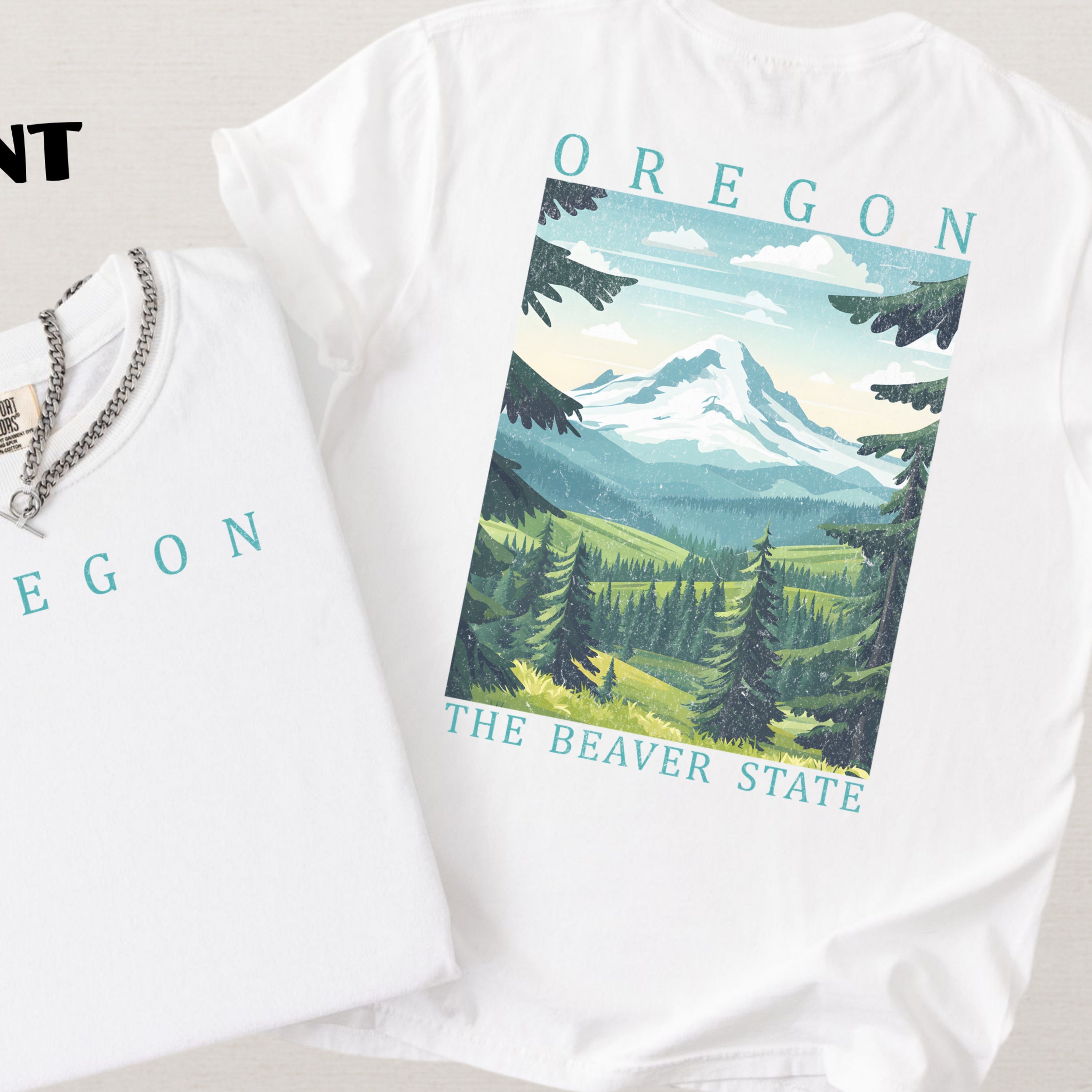 Oregon Scenic Poster Comfort Colors Shirt