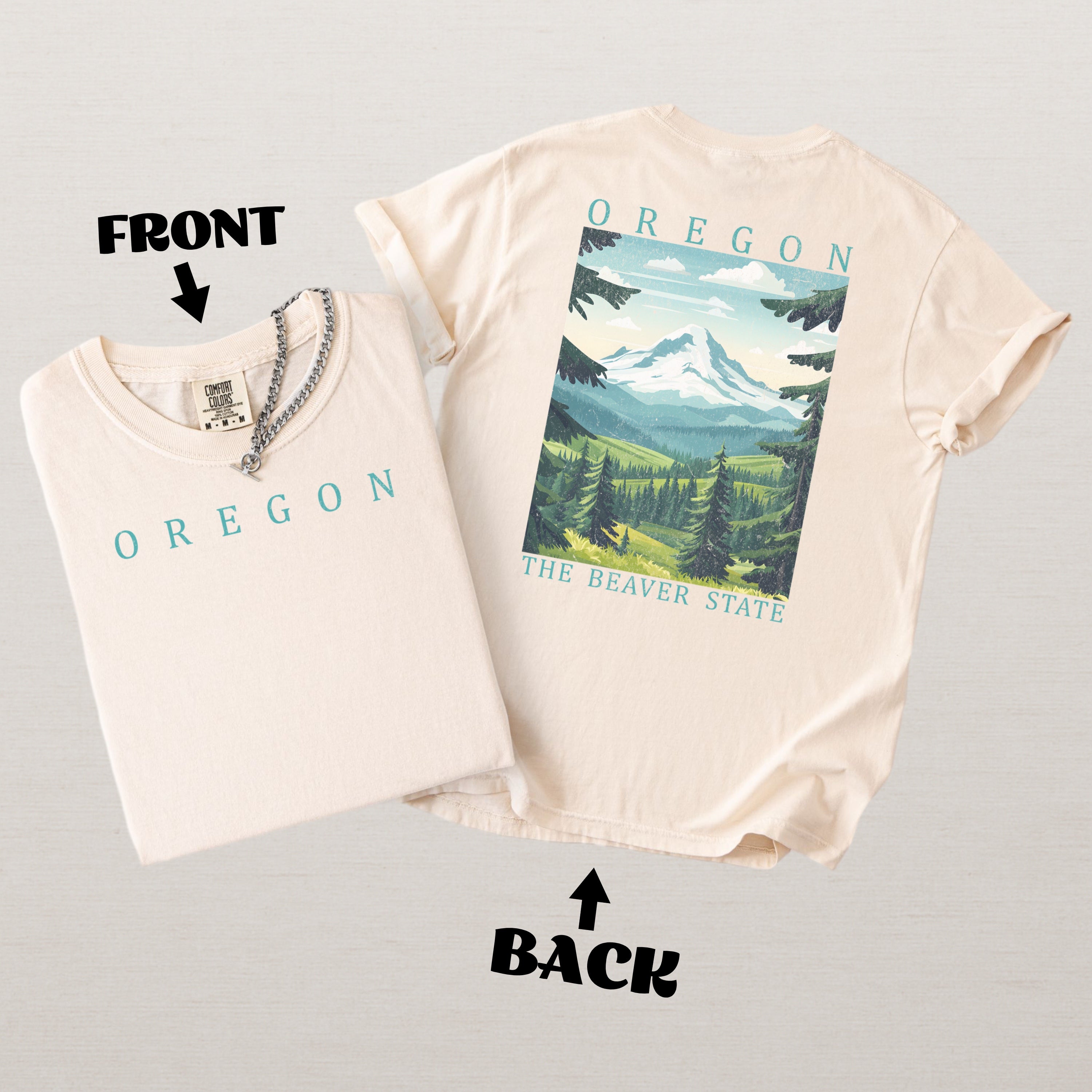 Oregon Scenic Poster Comfort Colors Shirt