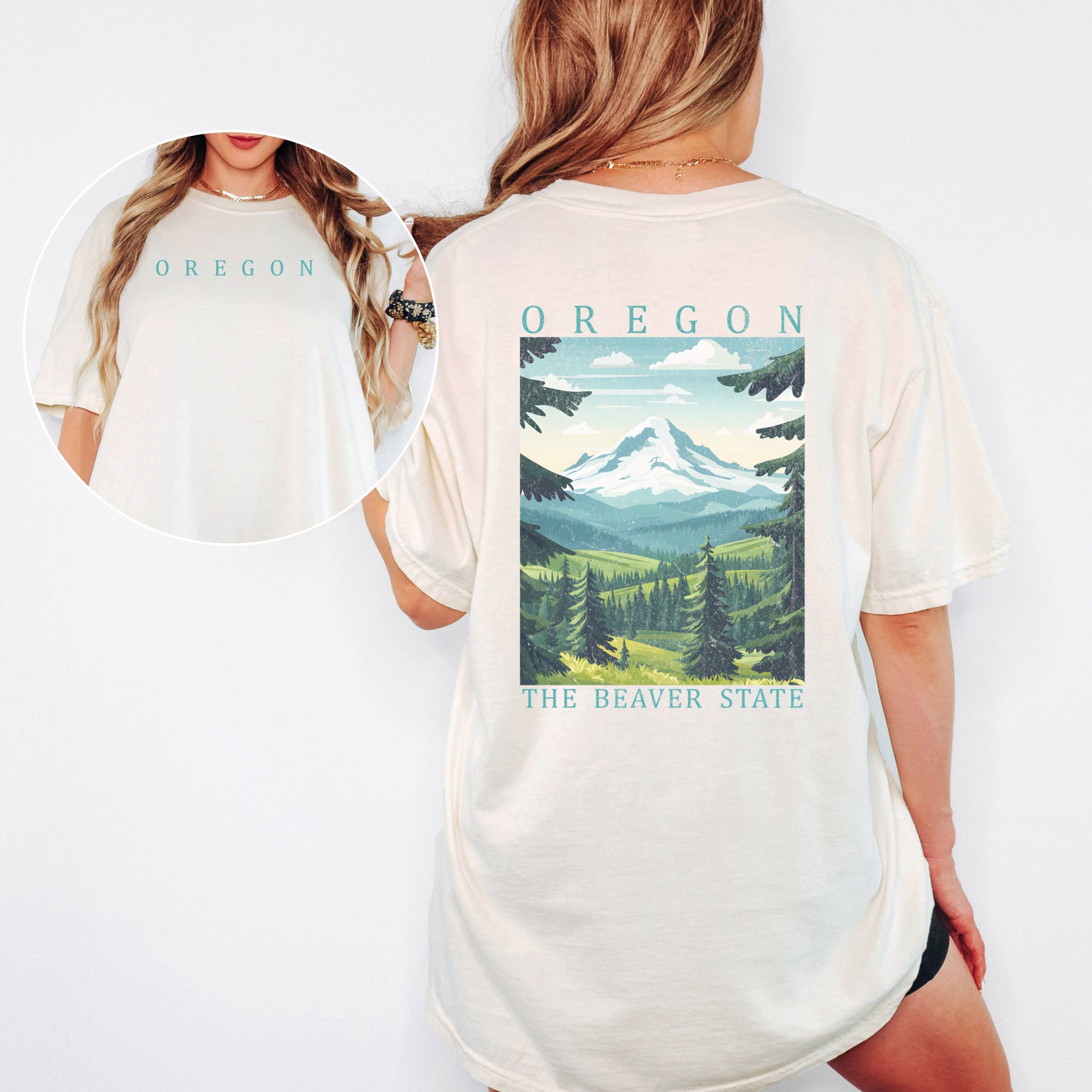 Oregon Scenic Poster Comfort Colors Shirt