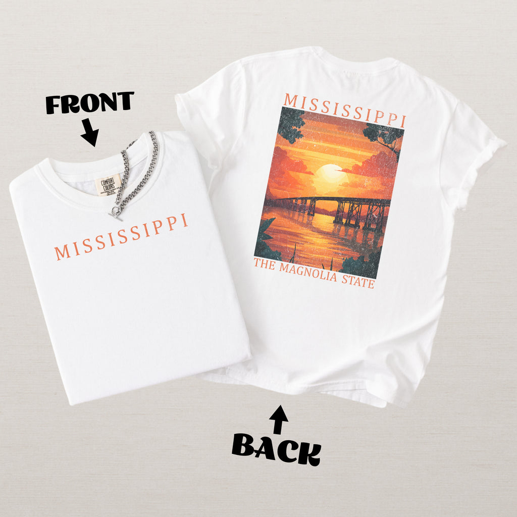 Mississippi Scenic Poster Comfort Colors Shirt
