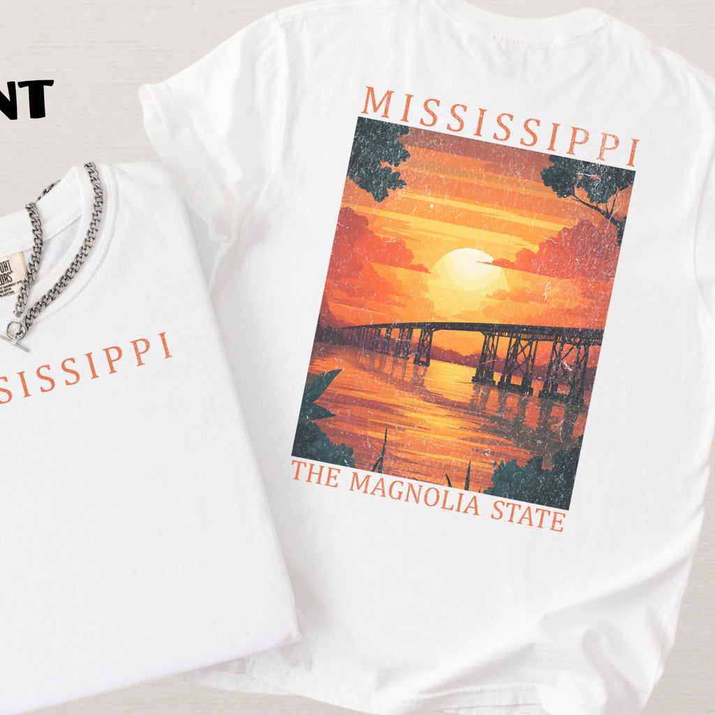 Mississippi Scenic Poster Comfort Colors Shirt
