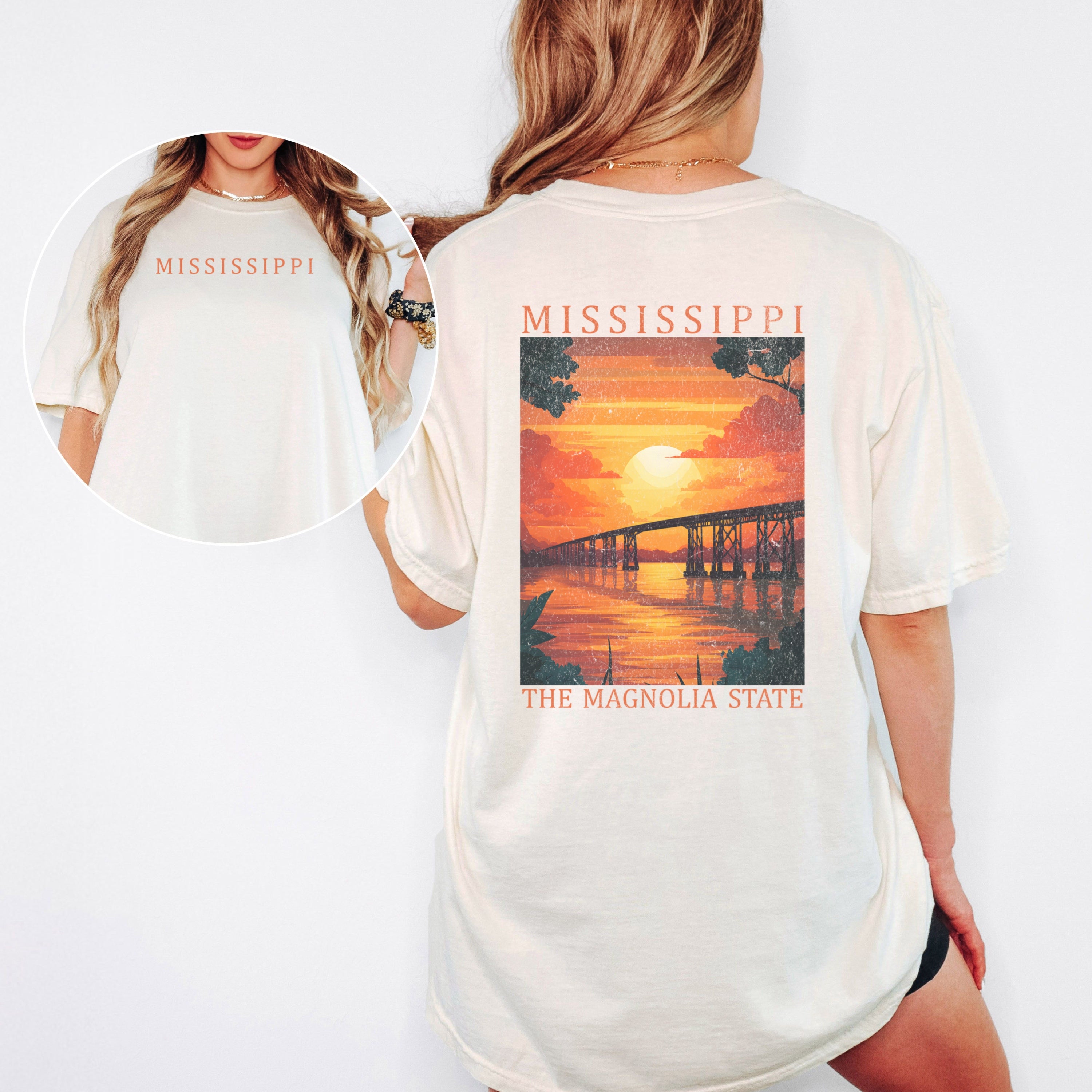 Mississippi Scenic Poster Comfort Colors Shirt